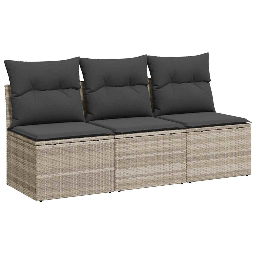 vidaXL Loungesofa Gartensofa mit Kissen 3-Sitzer günstig online kaufen