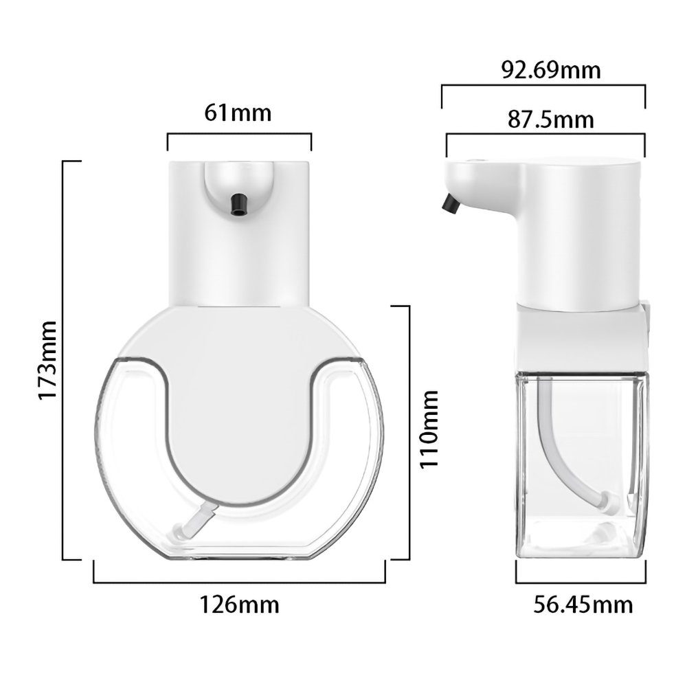 GelldG Seifenspender Weiß(Schaumstoff) berührungslos Seifenspender Sensor automatisch 420ml mit elektrischer