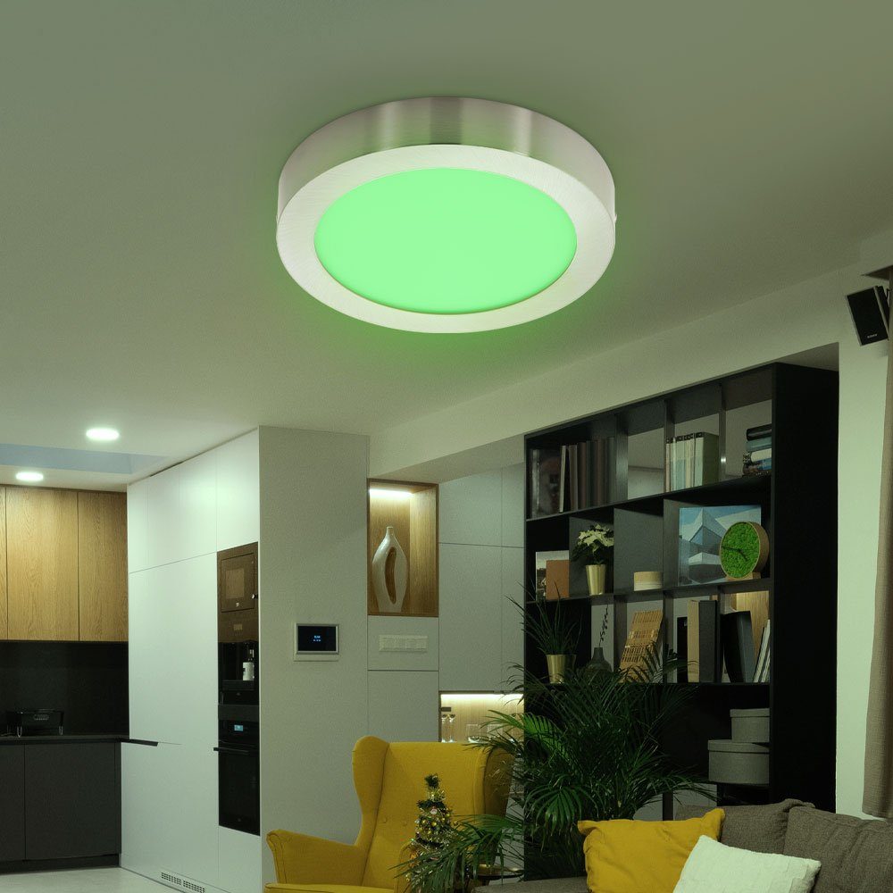 EGLO LED Deckenleuchte, LED-Leuchtmittel fest Zimmer Warmweiß, LED Lampe verbaut, Wohn Decken Strahler Farbwechsel, Leuchte Flur RGB