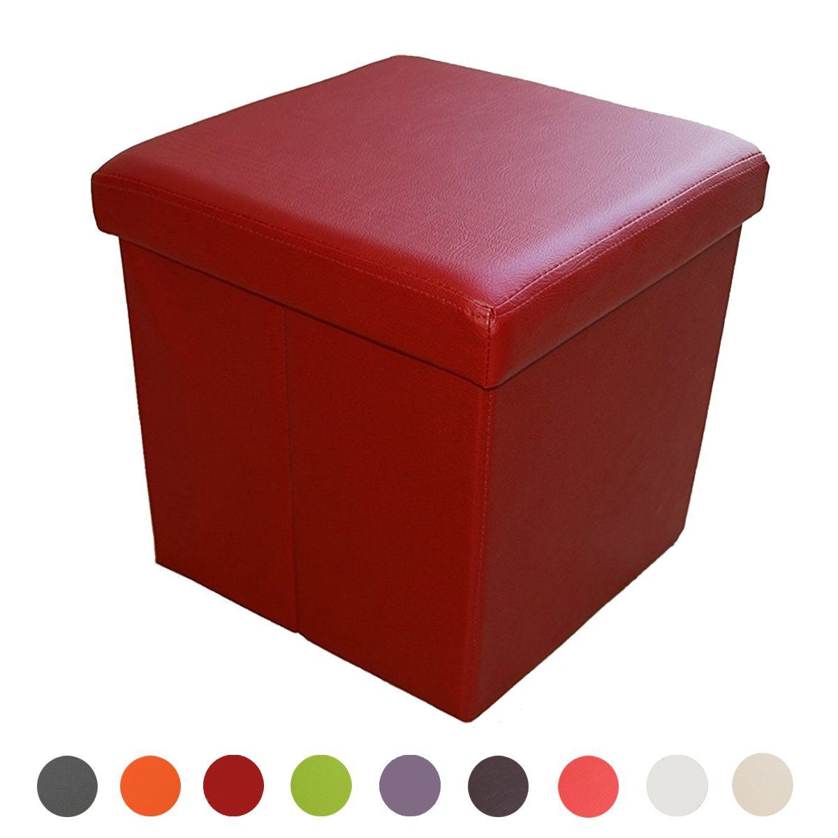 Natsen Sitzhocker mit Stauraum faltbare Sitzwürfel (Sitztruhe aus Kunstlede günstig online kaufen