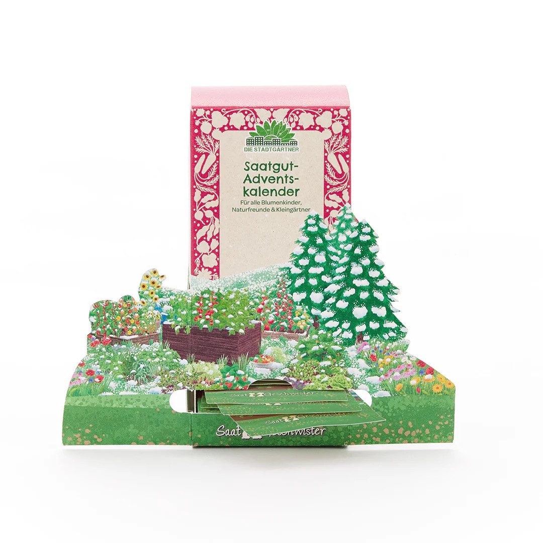 Die Stadtgärtner Adventskalender Saatgut-Adventskalender, 24 keimfreudige, interessante Sorten