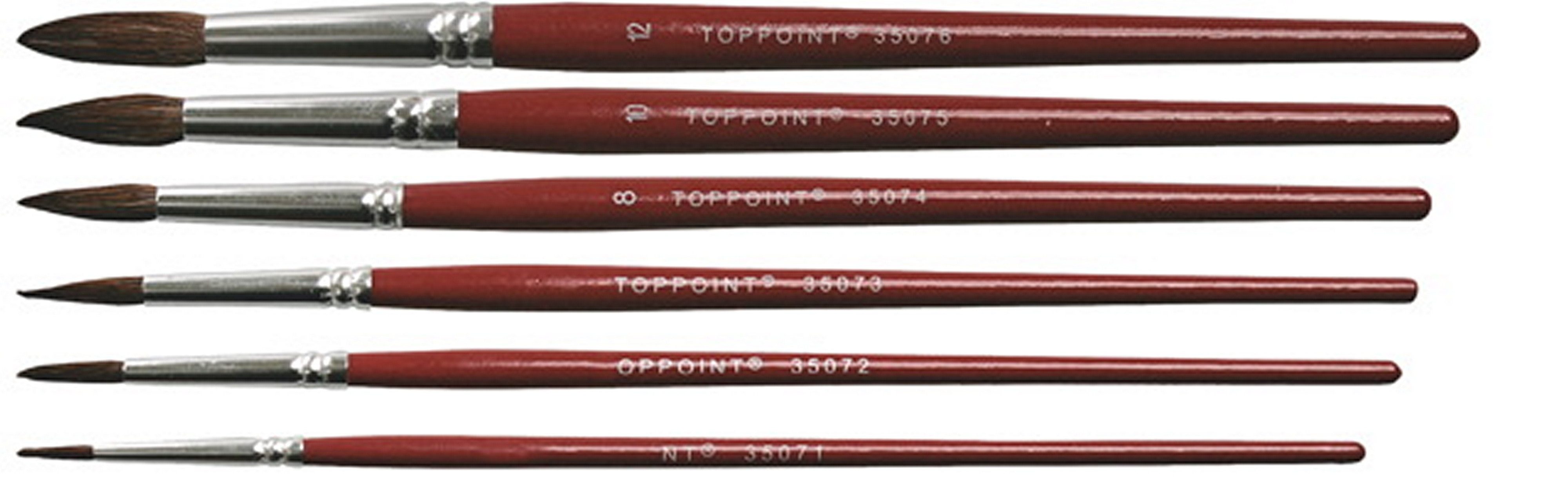 Stylex Schreibwaren Malpinsel 6 Aquarellpinsel Pinsel Set Gr. 2 4 6 8 10 12