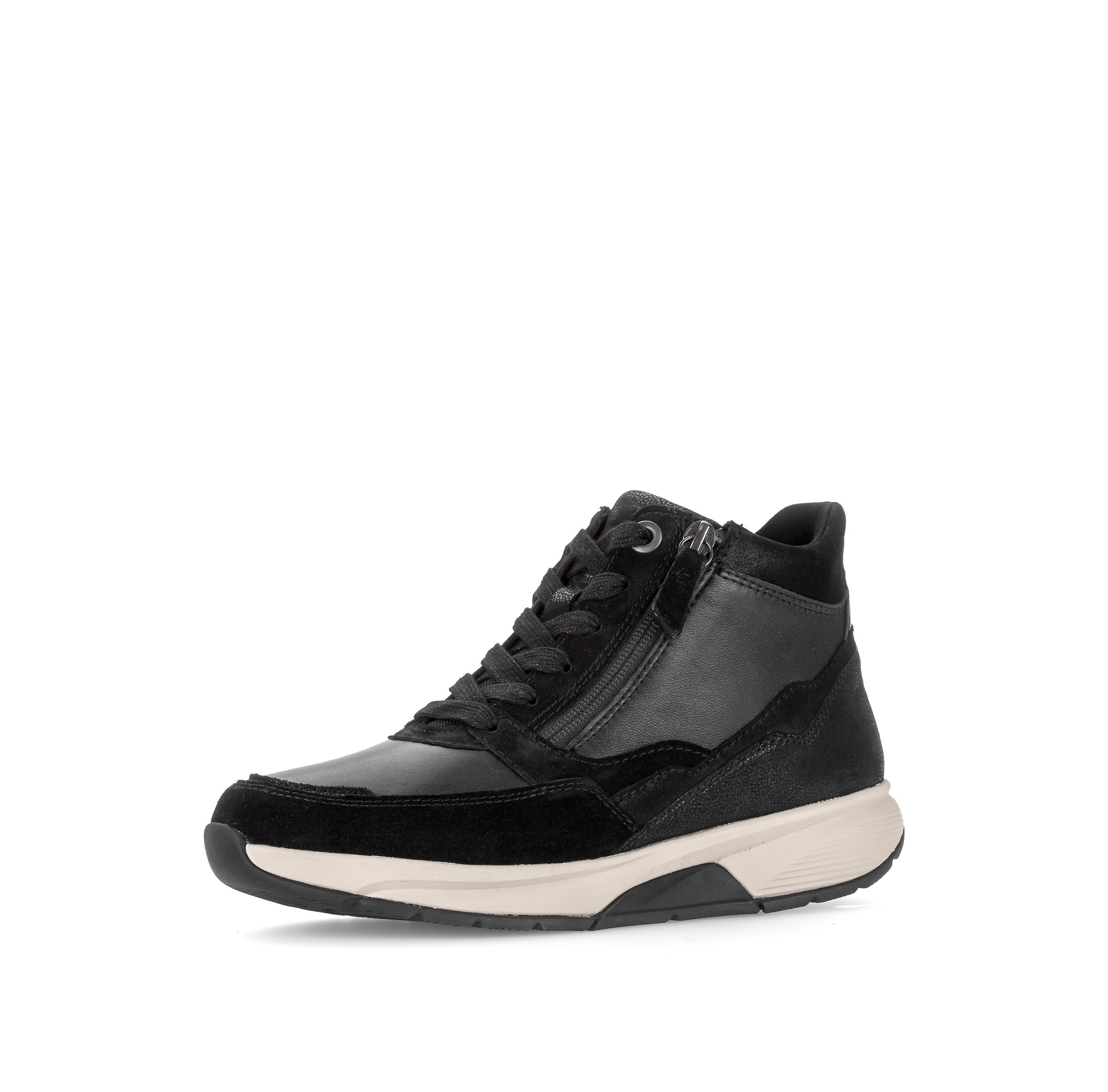 rollingsoft Schnürboots Keilabsatz, High Top-Sneaker mit herausnehmbarer Innensohle