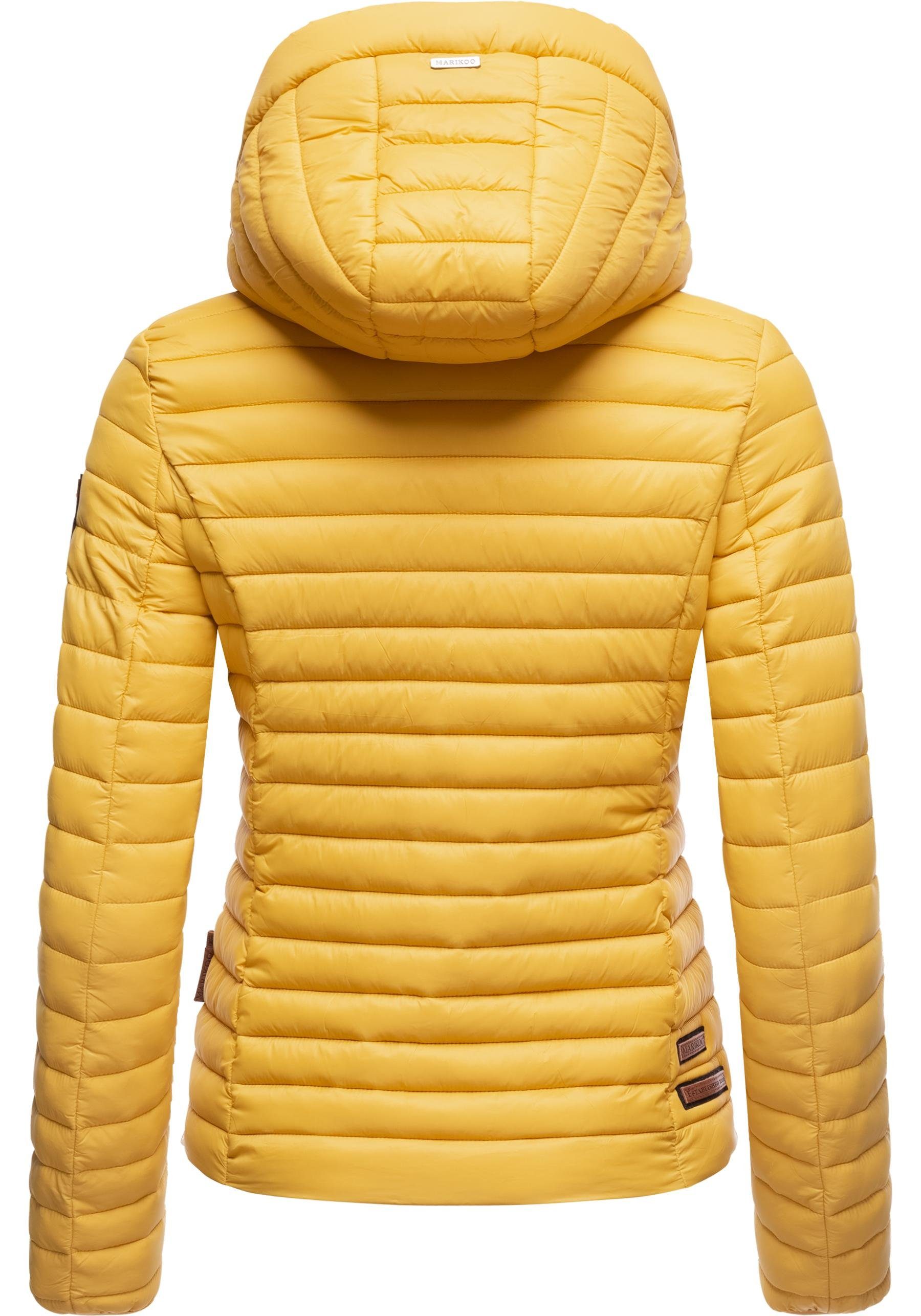 Marikoo Steppjacke Löwenbaby stylische Übergangsjacke mit abnehmbarer Kapuze