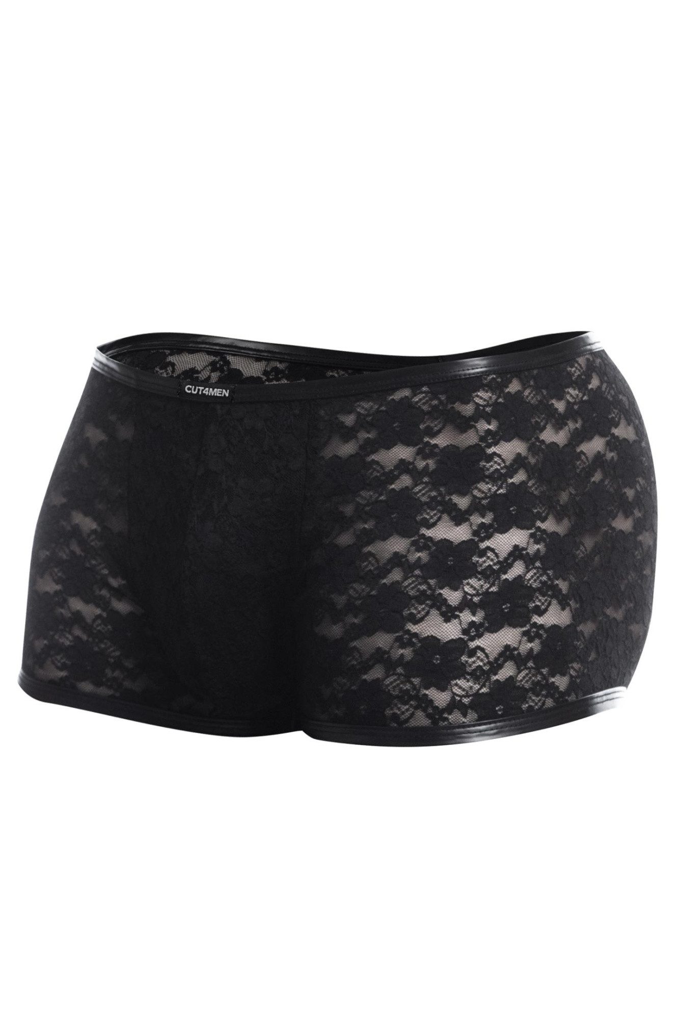 Boxershorts Schwarzer Männer Boxer Shorts aus dehnbarer Spitze leicht transparent