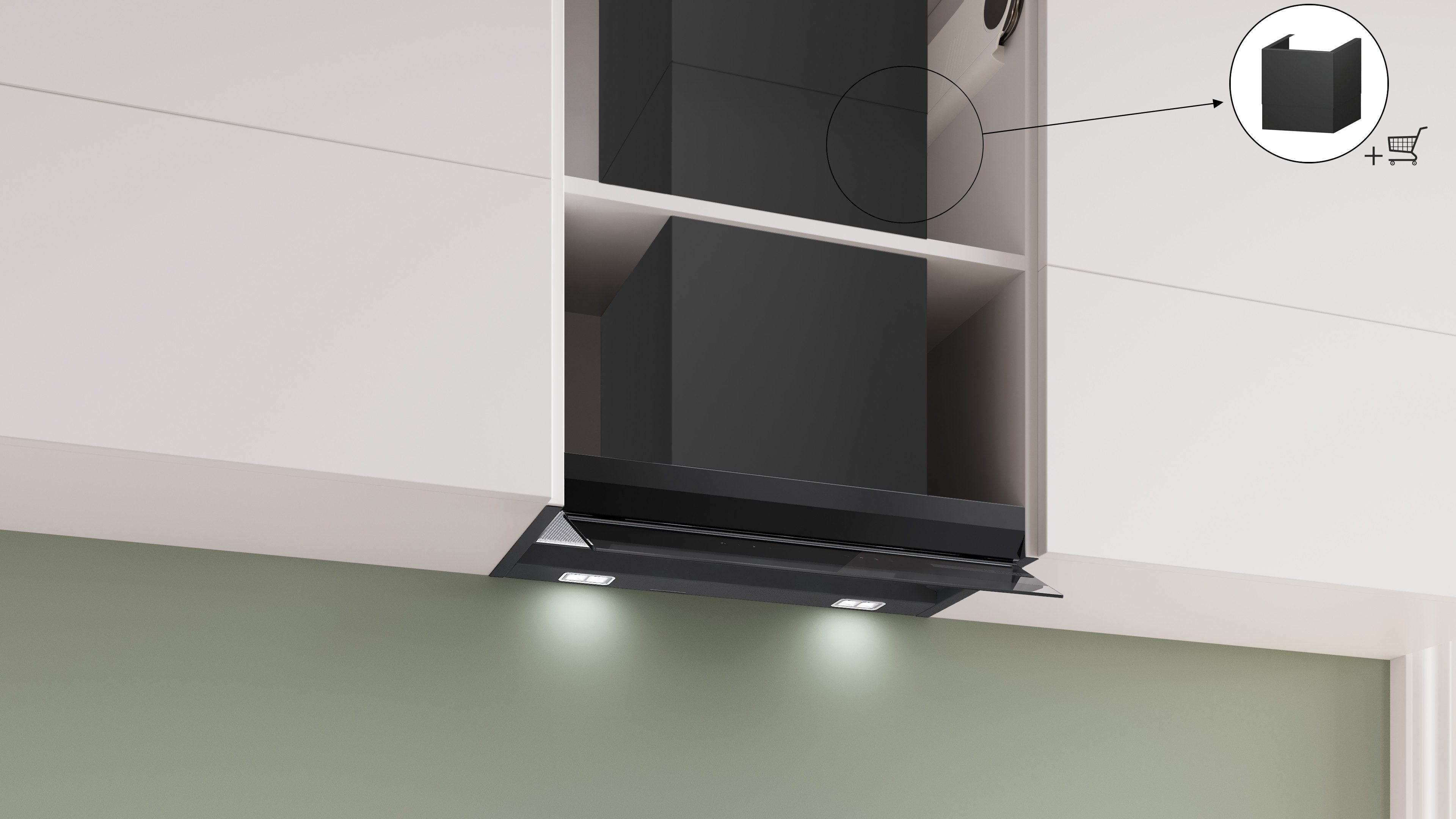BOSCH Lüfterbaustein DBB67DP60 Serie Serie 6 DBB67DP60, Leiser, starker Motor und viel Stauraum dank effizientem Design