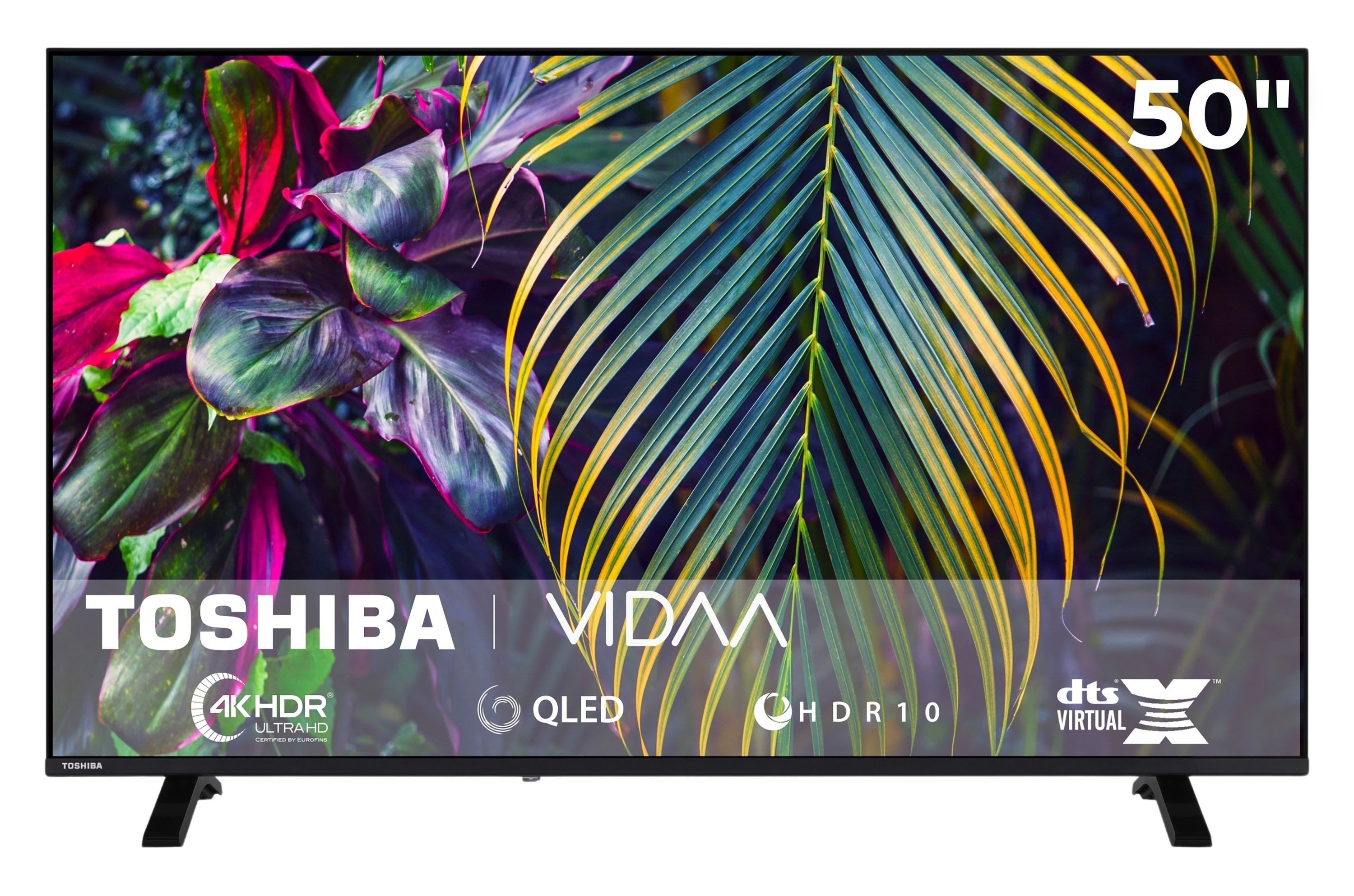 Toshiba 50QV1563DDW QLED-Fernseher (126 cm/50 Zoll, 4K Ultra HD, VIDAA Smart TV, VIDAA Smart TV, HDR Dolby Vision, Bluetooth, Triple-Tuner)