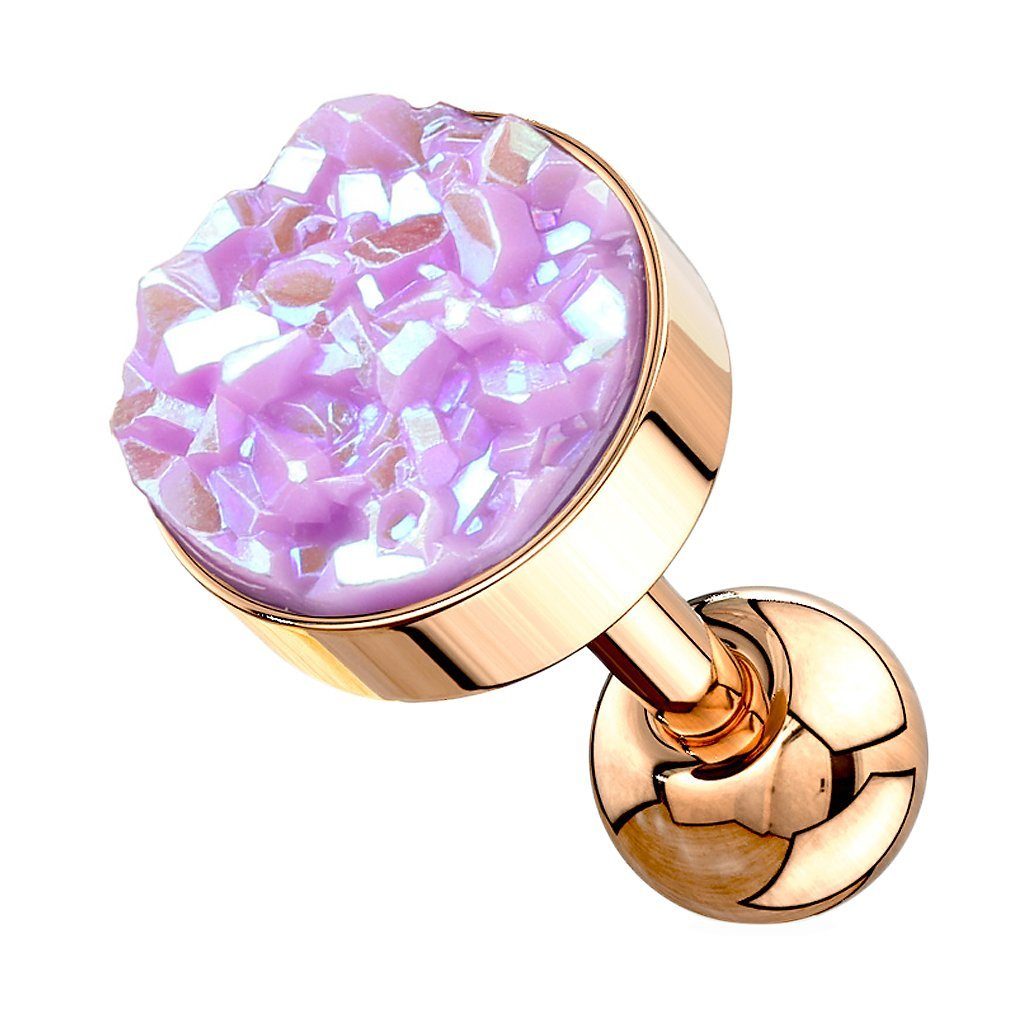 Piercing-Set Tragus Ohr Knorpel Druzy Kristall Glitzer Quarz