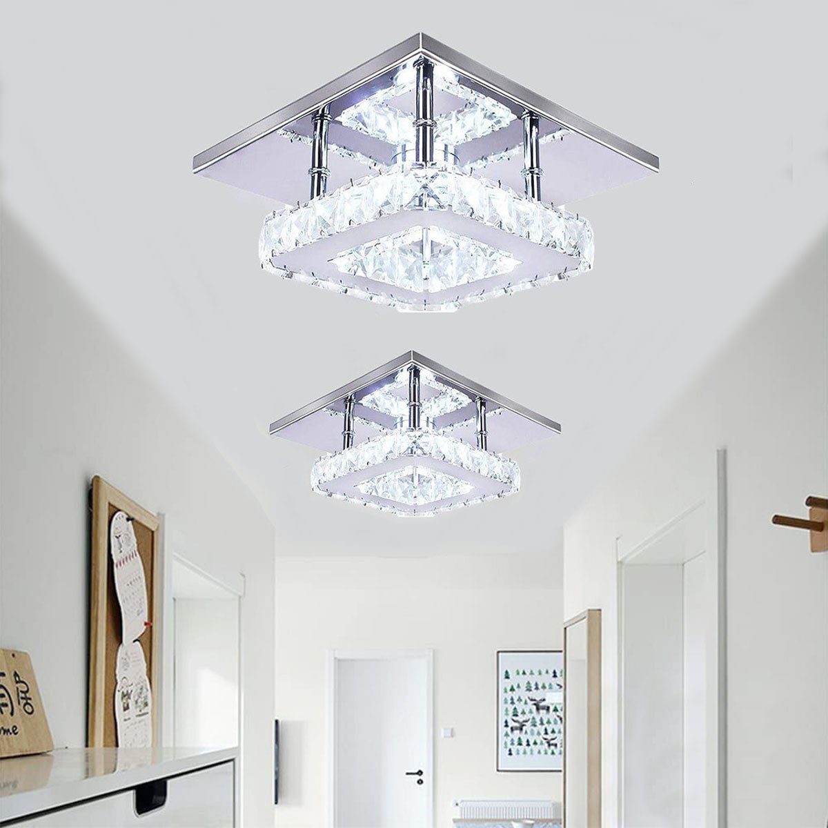 oyajia Deckenleuchte Moderne Kristall LED Deckenlampen, günstig online kaufen