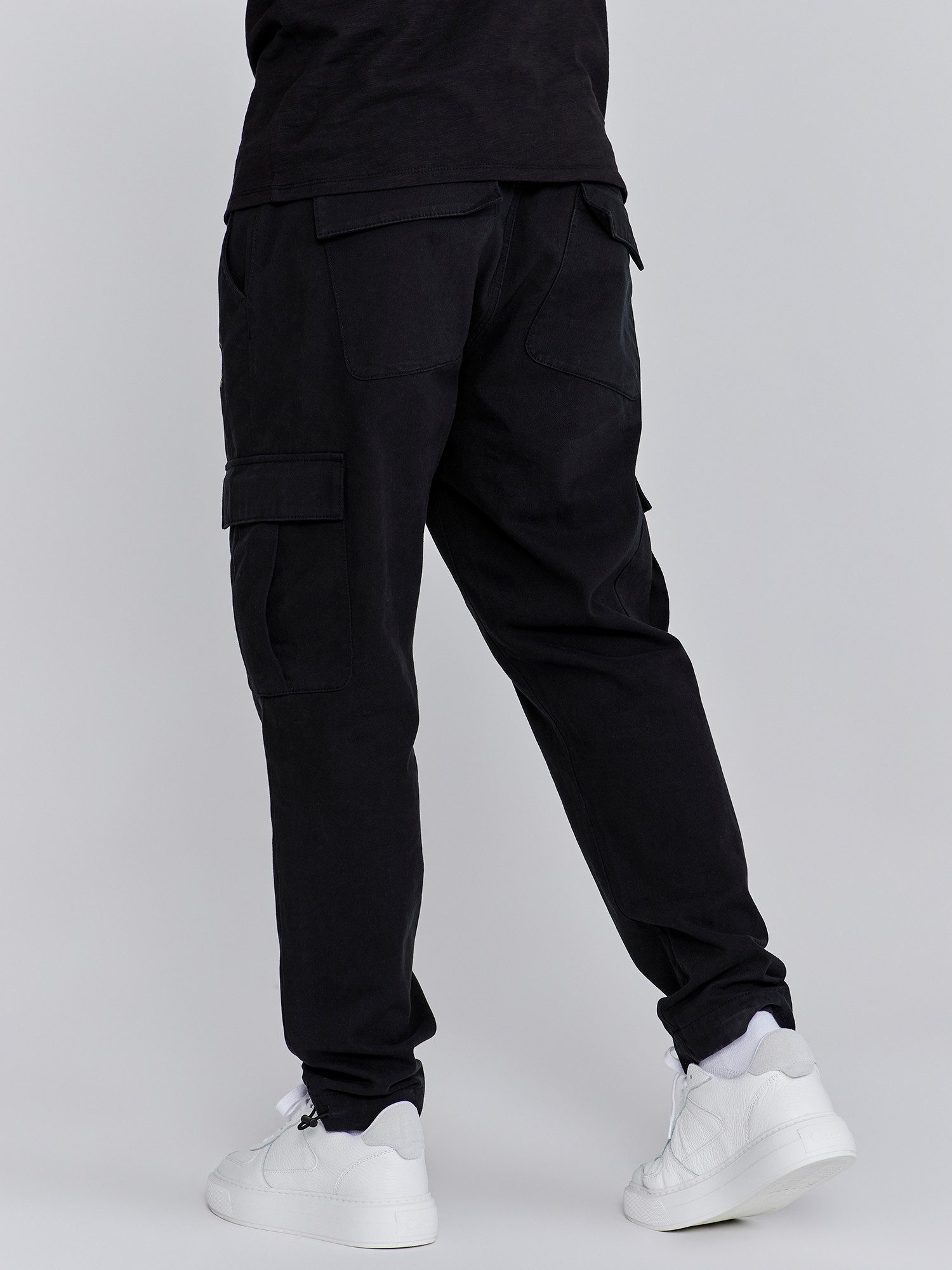 Siksilk Cargohose SikSilk Herren Schwarze Cargohose