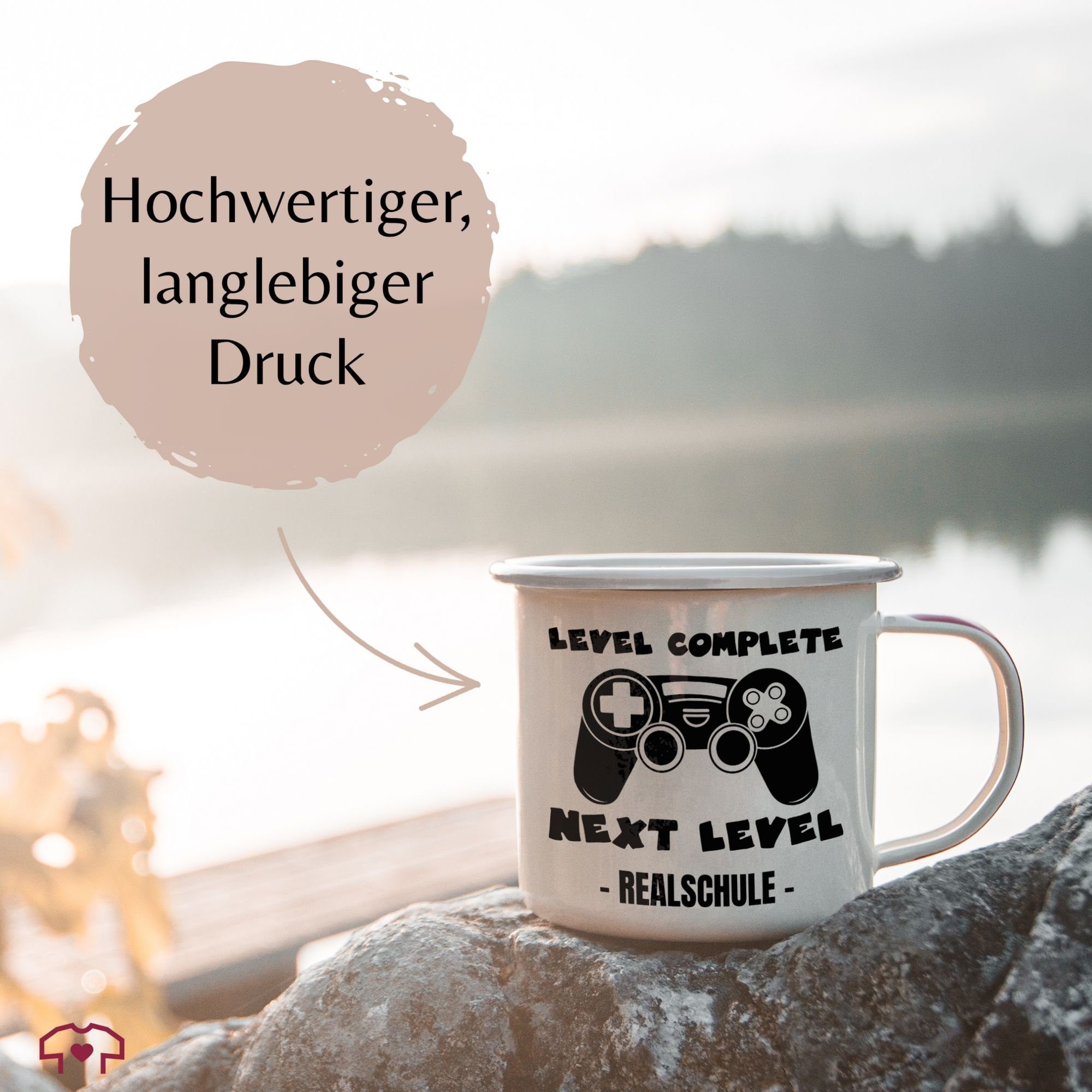 Realschule Stahlblech, 2 Next Level Tasse Einschulung Tasse Geschenk Shirtracer Weiß Silber schwarz,