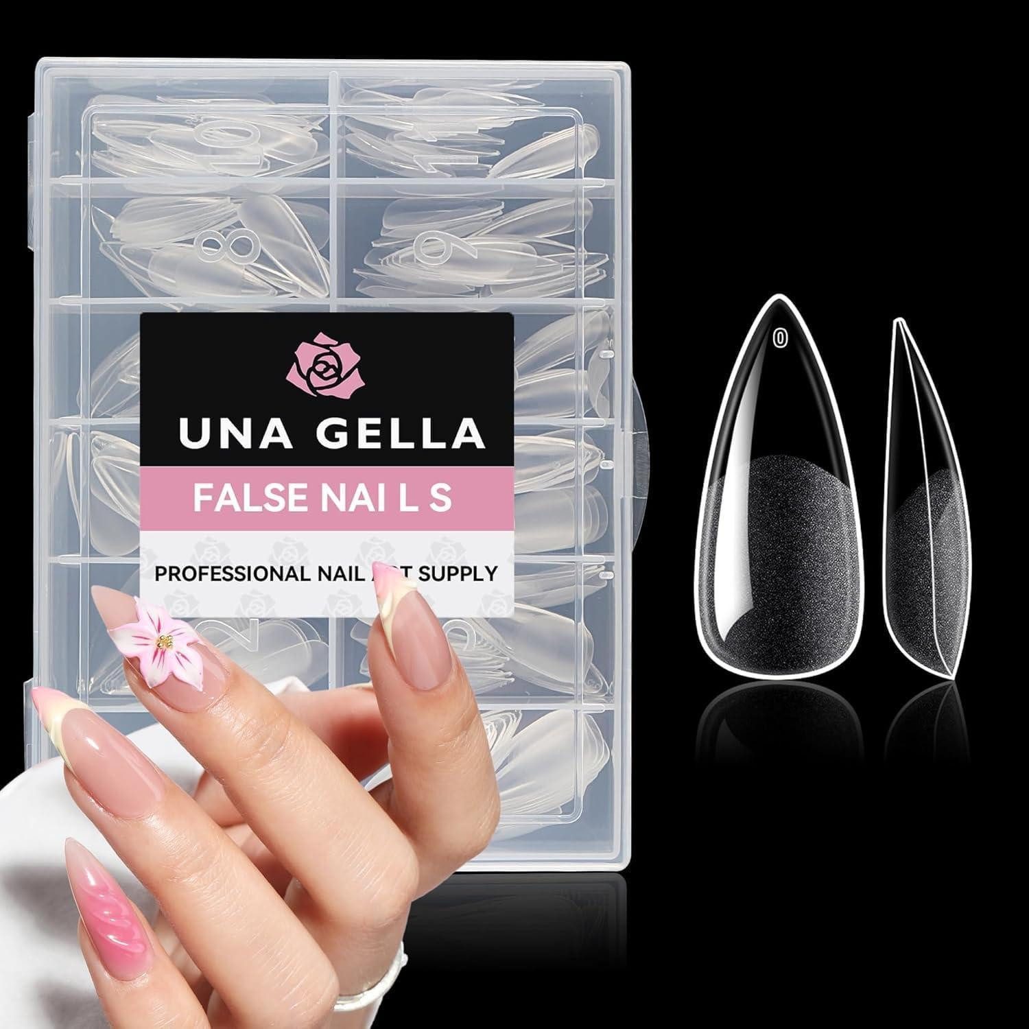 LuxusKollektion Kunstfingernägel Nail Tips Stiletto Gelnägel Vorgeätzt 216 Stück 12 Medium Stiletto-M