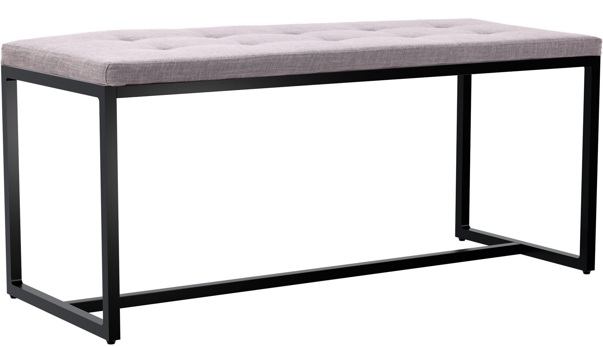 CLP Sitzbank Barci, mit schwarzem Metallgestell, Sitzfläche gepolstert