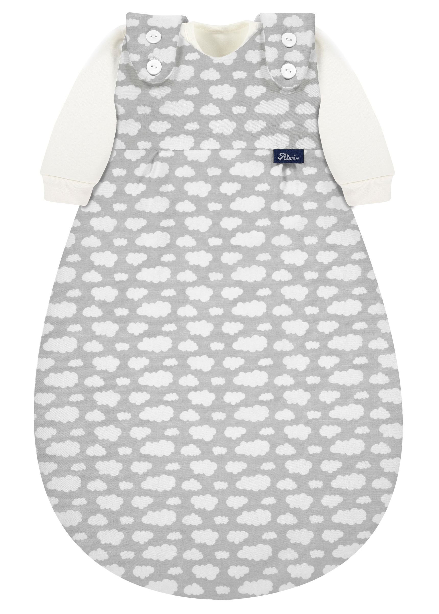 Babyschlafsack Schlafsack Baby Mäxchen 3tlg. Wolke Silber Exclusiv
