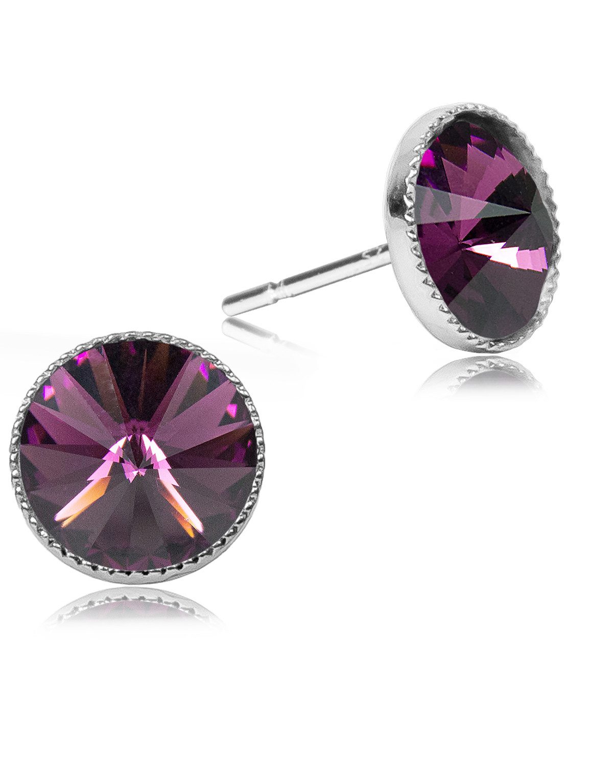 LUISIA® Paar Ohrstecker LUISIA® Solitär Ohrstecker "Joy" mit Kristallen von Swarovski®, Viele Farben verfügbar