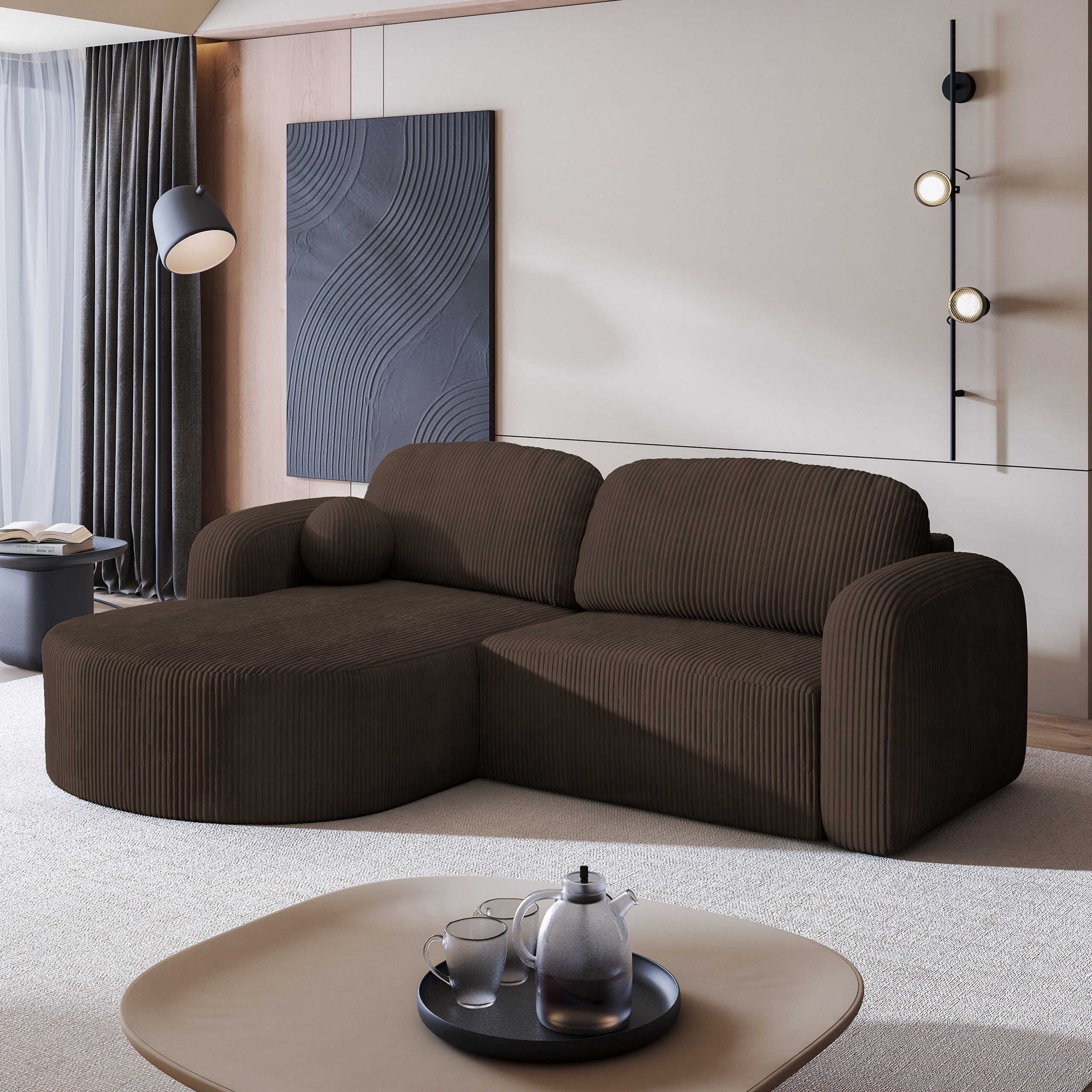 Masseno Ecksofa AMILIA mit Schlaffunktion L-Form, günstig online kaufen