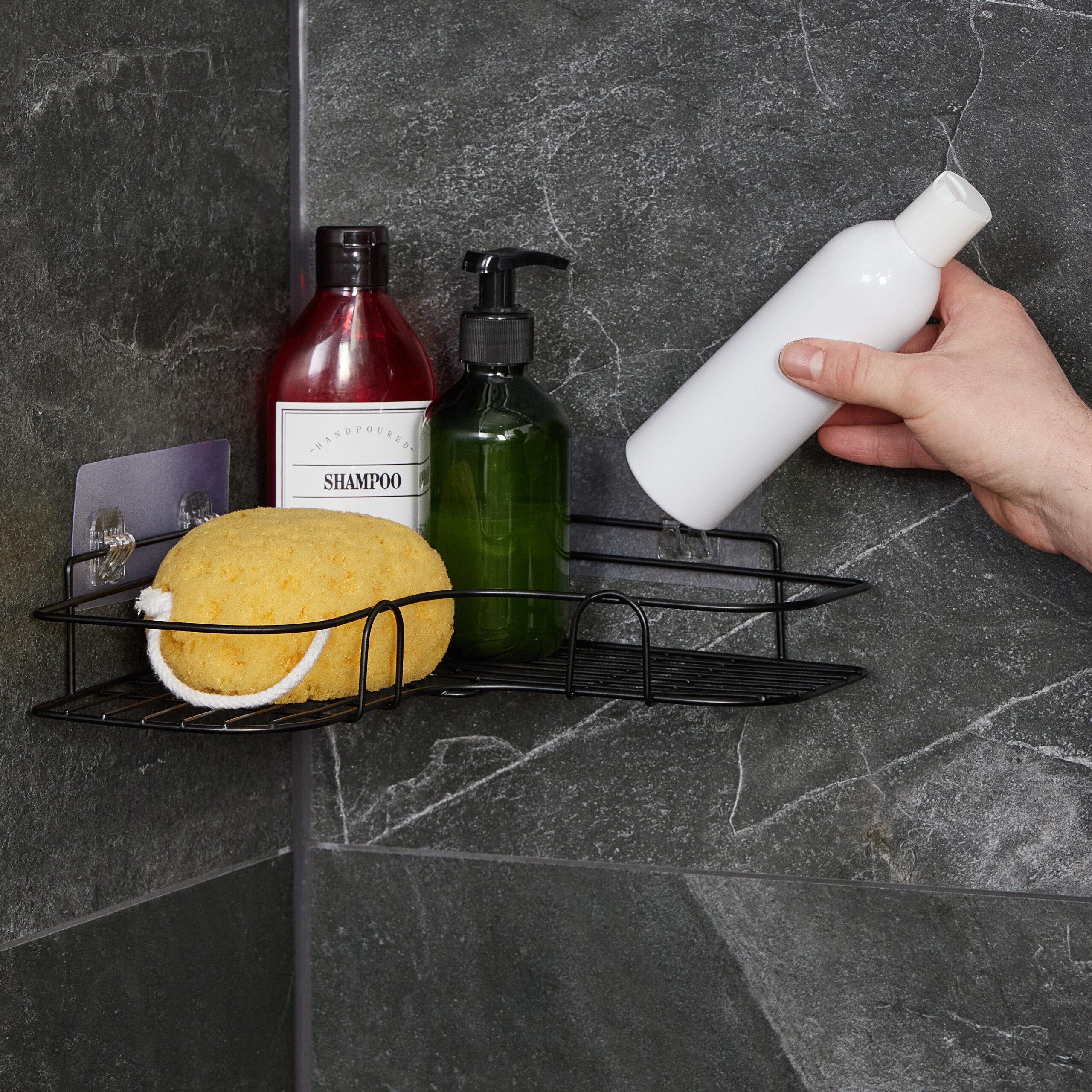 relaxdays Duschkorb Duschablage ohne Bohren 2er Set (2 St., 2er Set) günstig online kaufen