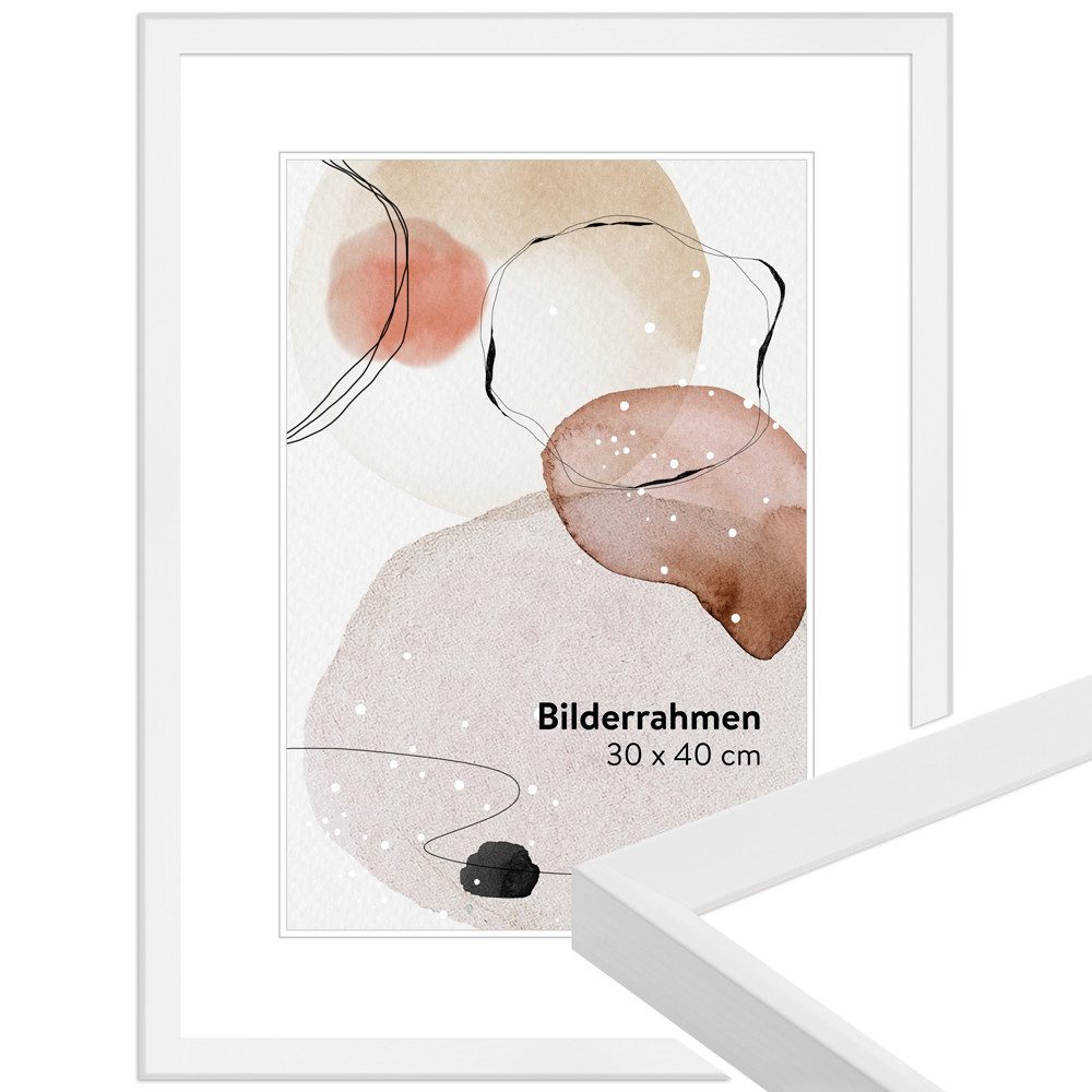 WANDStyle Bilderrahmen H080, Weiß, aus Massivholz günstig online kaufen