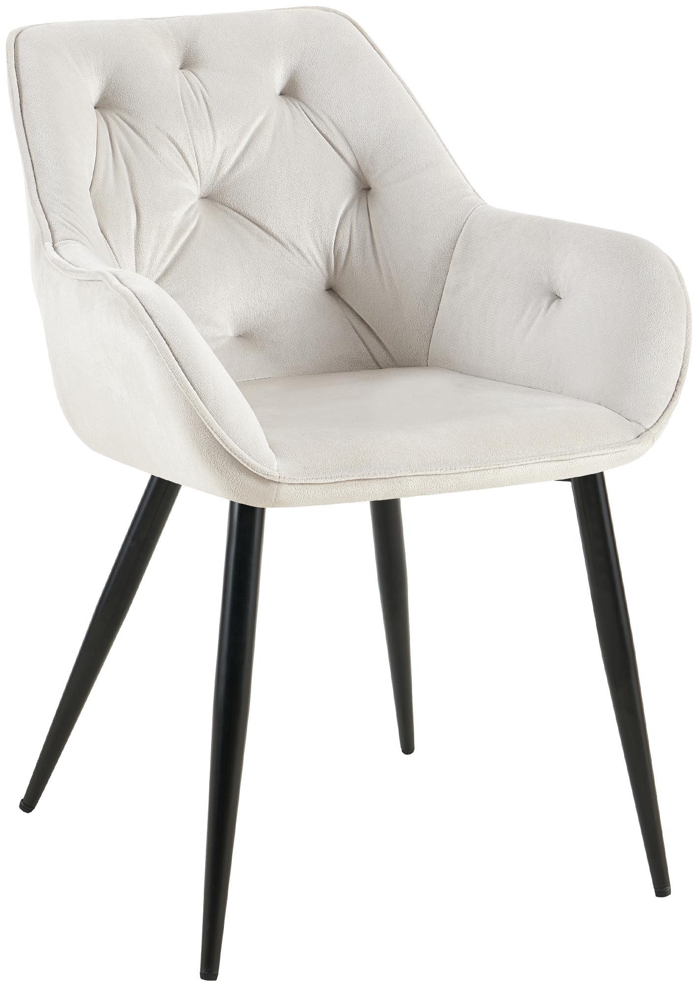 CLP Besucherstuhl Cassis, Polsterung mit Samtbezug, Metallgestell günstig online kaufen