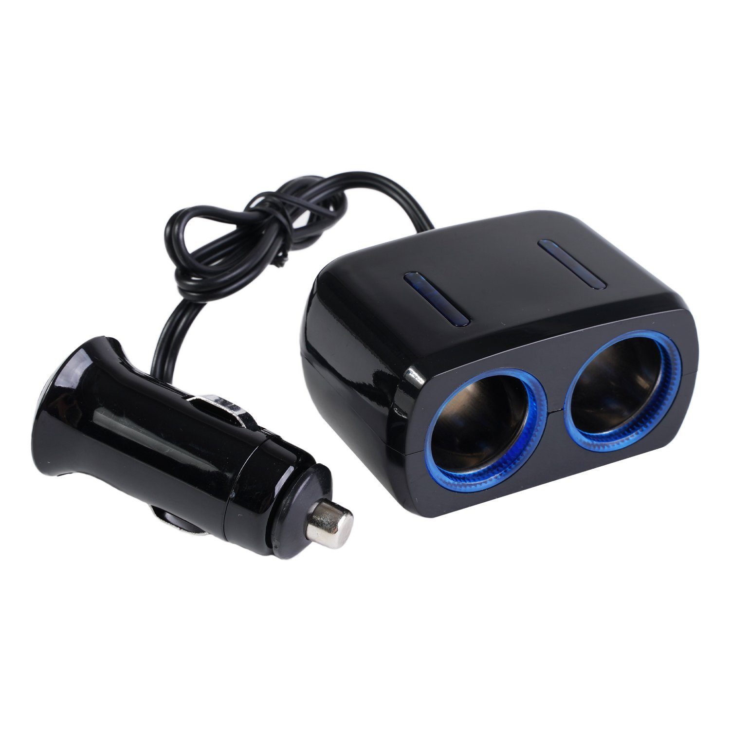 AIV Zigarettenanzünder-Verteiler Zigarettenanzünder-Verteiler 2-Fach 5A, Steckdosen-Adapter Doppel-Steckdose