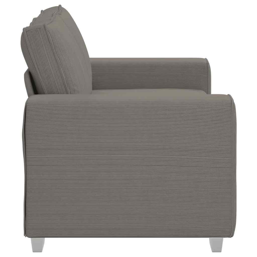 vidaXL Sofa Zweisitzer-Sofa Hellgrau 160x77x82 cm Cordstoff, 1 Teile – Bild 5 von 5