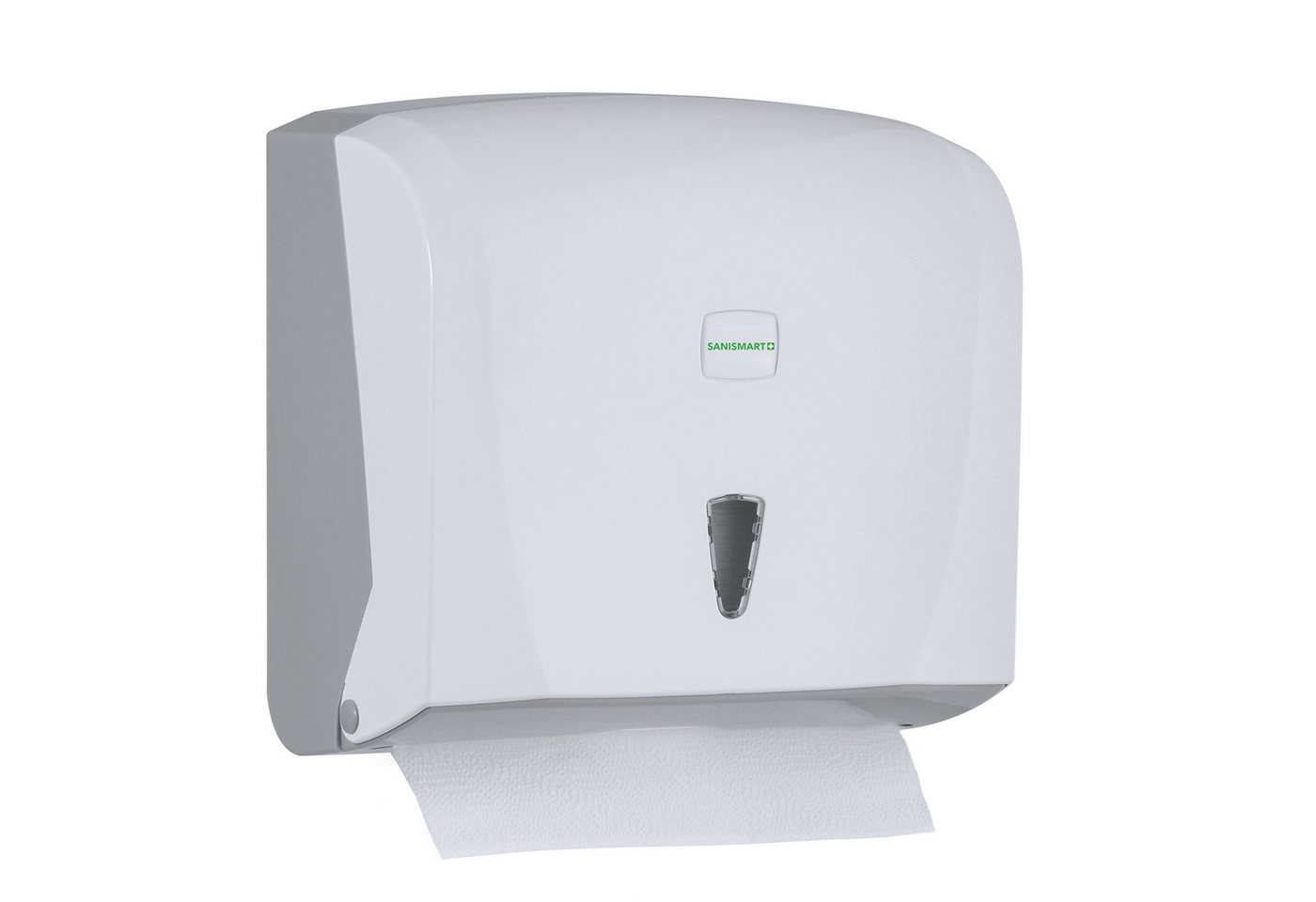SANISMART Papierhandtuch SANISMART Handtuchspender STELLA für 300 Blatt C-V-Falz max. 24 cm