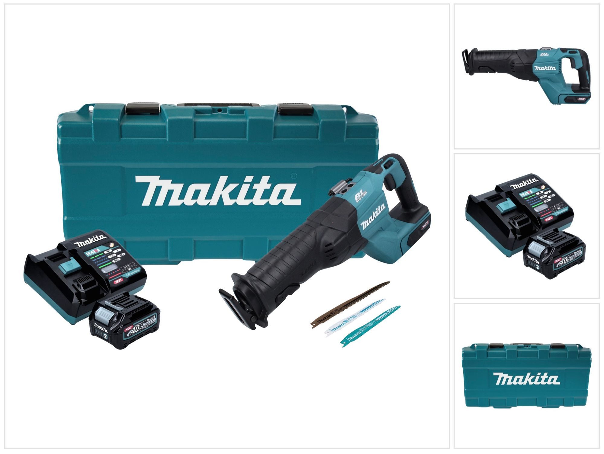 Makita Akku-Reciprosäge JR 001 GD101 40 V max. Brushless Säbelsäge XGT + 1x Akku 2,5 Ah