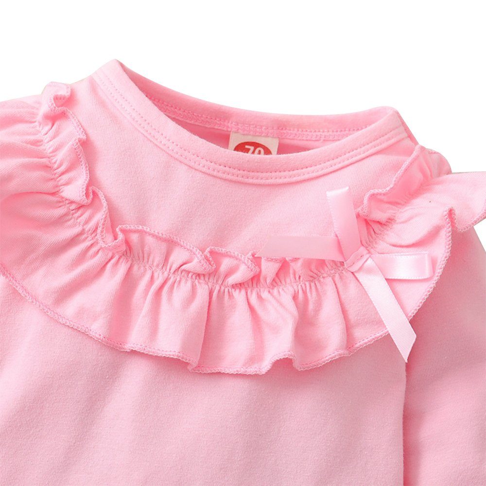 Leggings und Süßes mit Rüschen Baby-Set Blumendruck Shirt LAPA (2-tlg) &