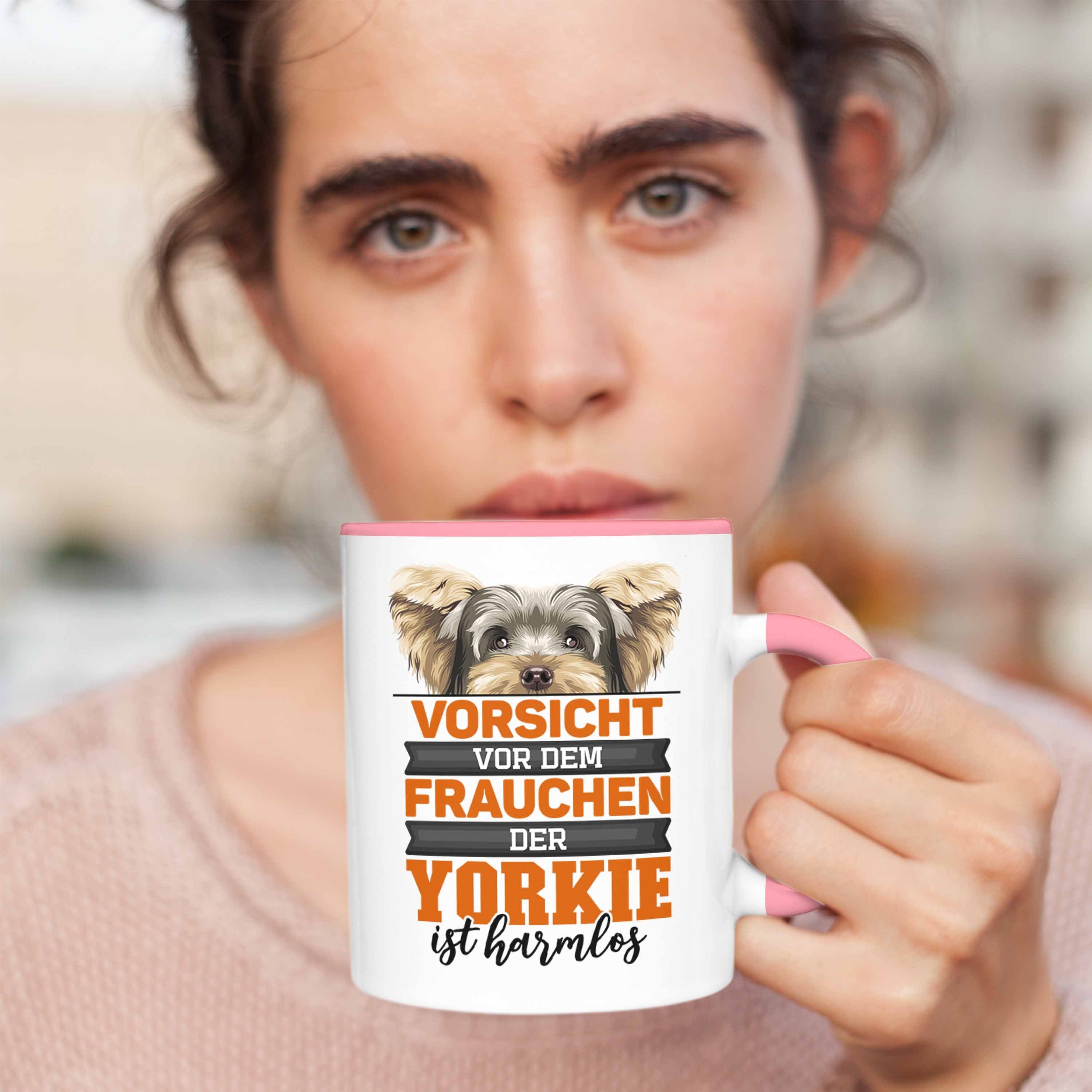 Yorkie Trendation Tasse Ges Geschenk Kaffee-Becher Hund Rosa Tasse Yorkie-Besitzer Liebhaber
