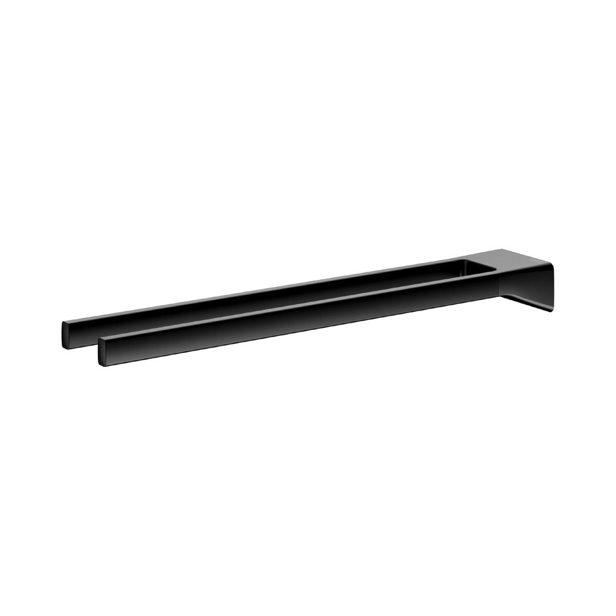 Keuco Handtuchstange ROSE, zum Kleben und Schrauben, 2-armig, starr, 45 cm, schwarz matt