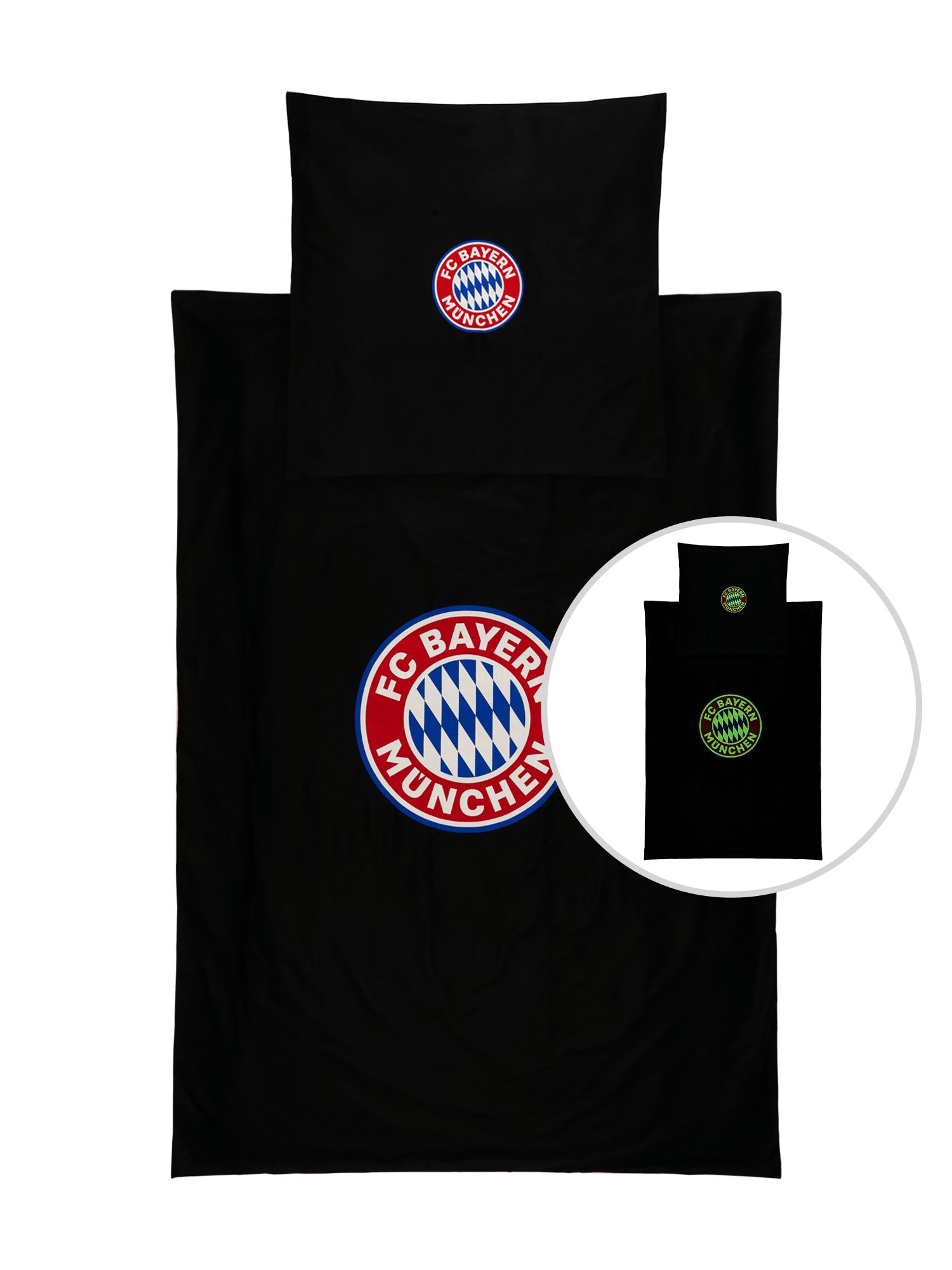 FC Bayern München Bettwäsche FC Bayern München Bettwäsche Glow in the dark günstig online kaufen
