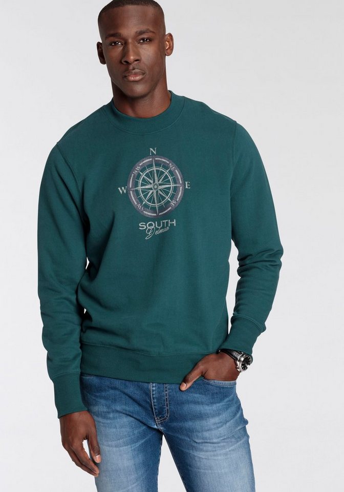 DELMAO Sweatshirt mit Print, aus pflegeleichter, weicher Baumwollmischung