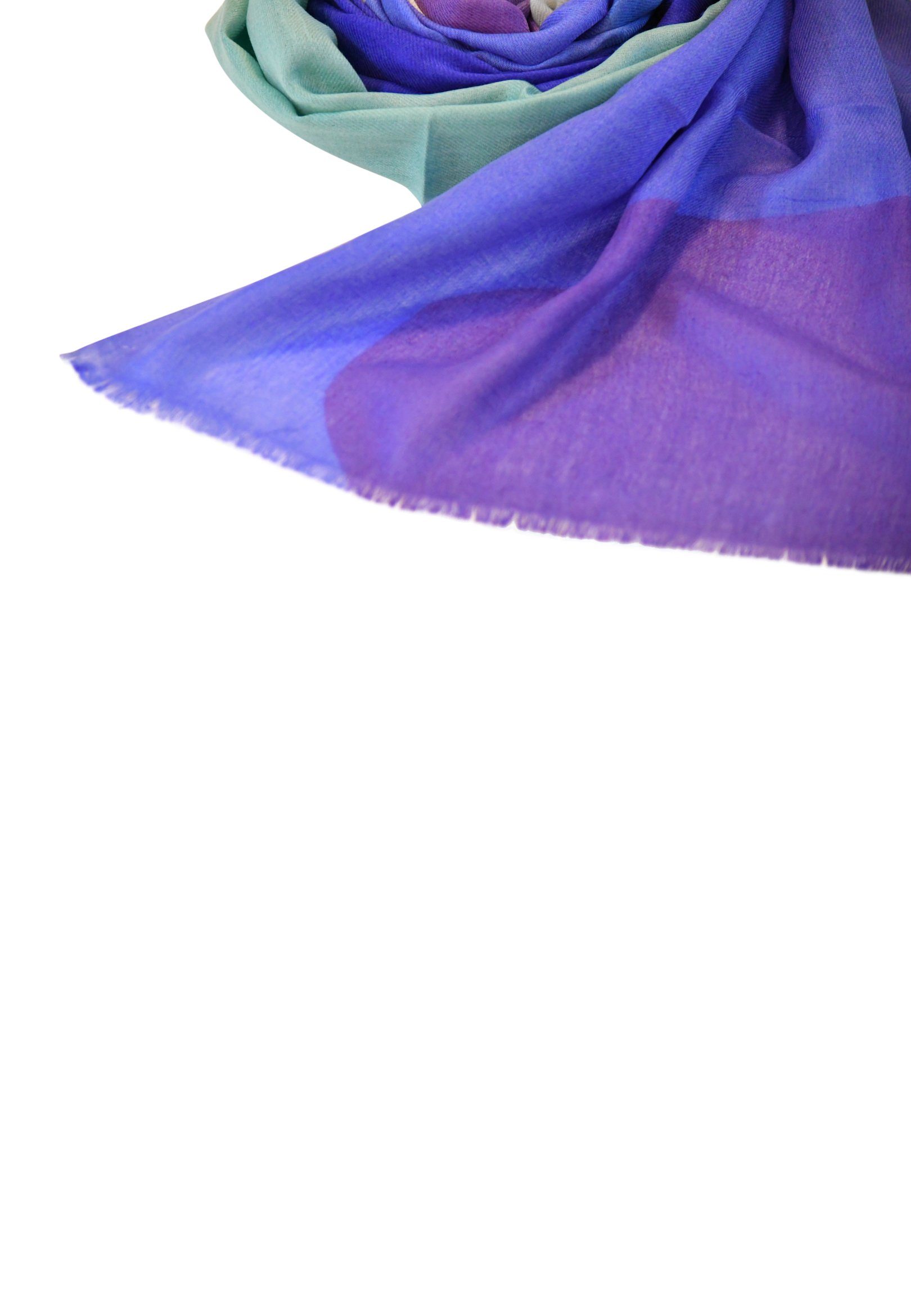 Blue Chilli Schal Farbtöne, Pracht, lebendige unverwechselbar Premium-Wollschal Abstrakte Enthüllter abstrakter Muster1 mit Brillanz