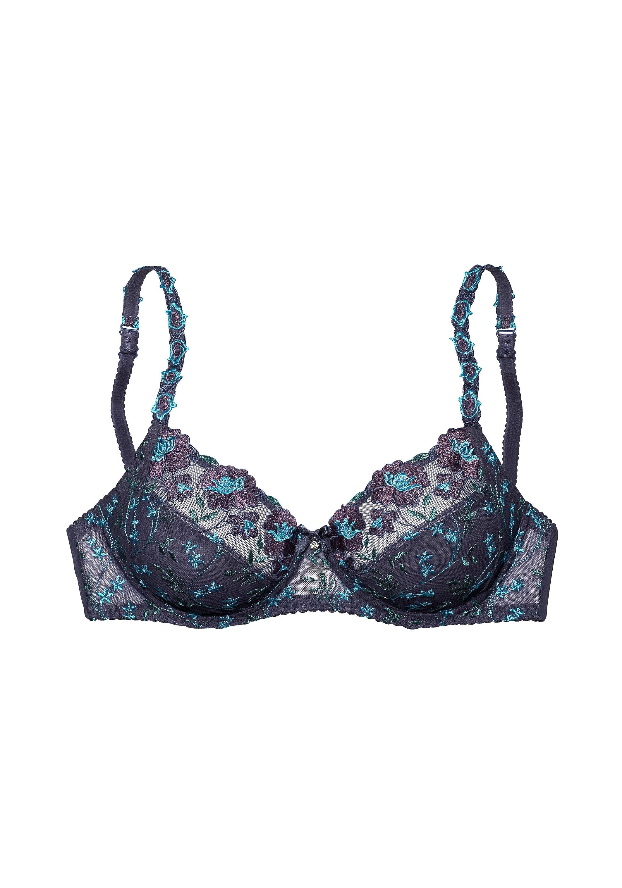 Nuance by Lascana Bügel-BH, BH mit Bügel, Spitzen-BH, als Dessous-Set kombinierbar mit schöner Stickerei Spitze, Dessous, große Größen – Bild 2 von 5