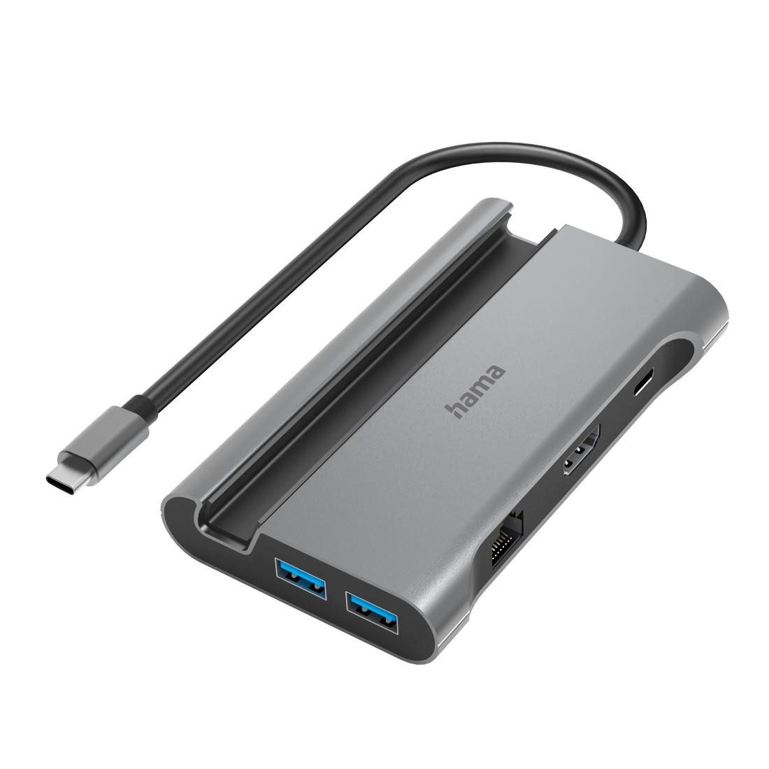 USB-Hub (4K Dockingstation 7 Ports, USB-A, USB-C, HDMI™, LAN, 5Gbit/s) USB-Adapter
