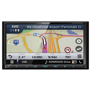 KENWOOD Kenwood DNX7190DABS 7" 2-DIN Navigation CD/DVD Apple CarPlay, Android- PKW-Navigationsgerät (CityNavigator Europe NTU komplett Europa mit 3 Jahren kostenlosen Updates ab Erstaktivierung, 3 Jahre kostenlos ab Erstaktivierung, 3 Jahre kostenlose Kartenupdates, Soundprozessor, 4x50W MOSFET)