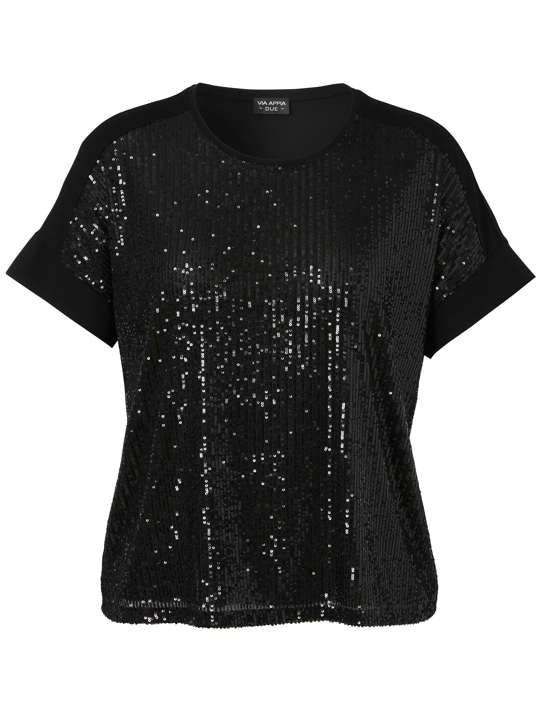 VIA APPIA T-Shirt T-Shirt Rundhals 1/2 Arm Pailletten
