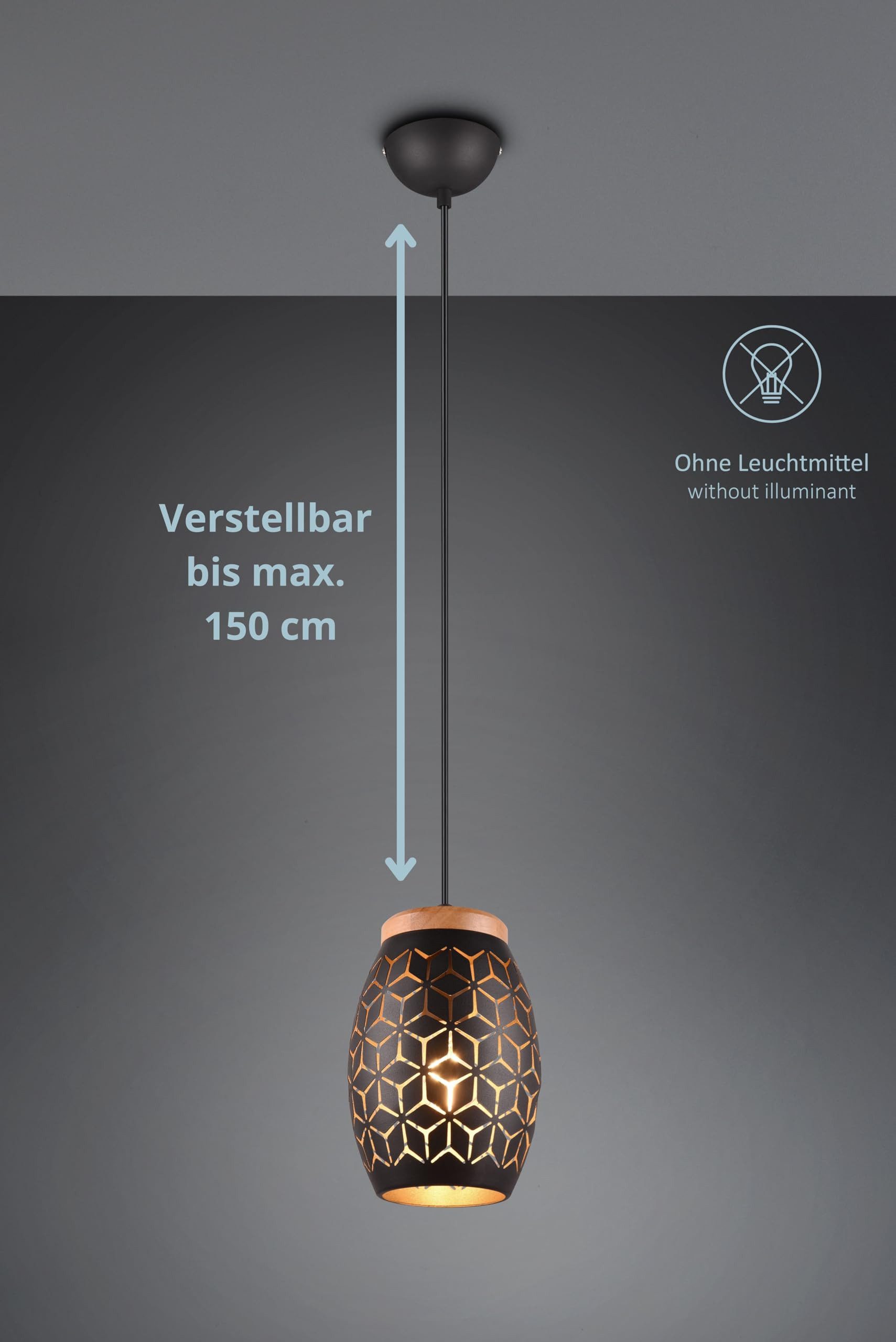 lightling Pendelleuchte Bill, ohne Leuchtmittel, Höhe anpassbar, Deckenmont günstig online kaufen