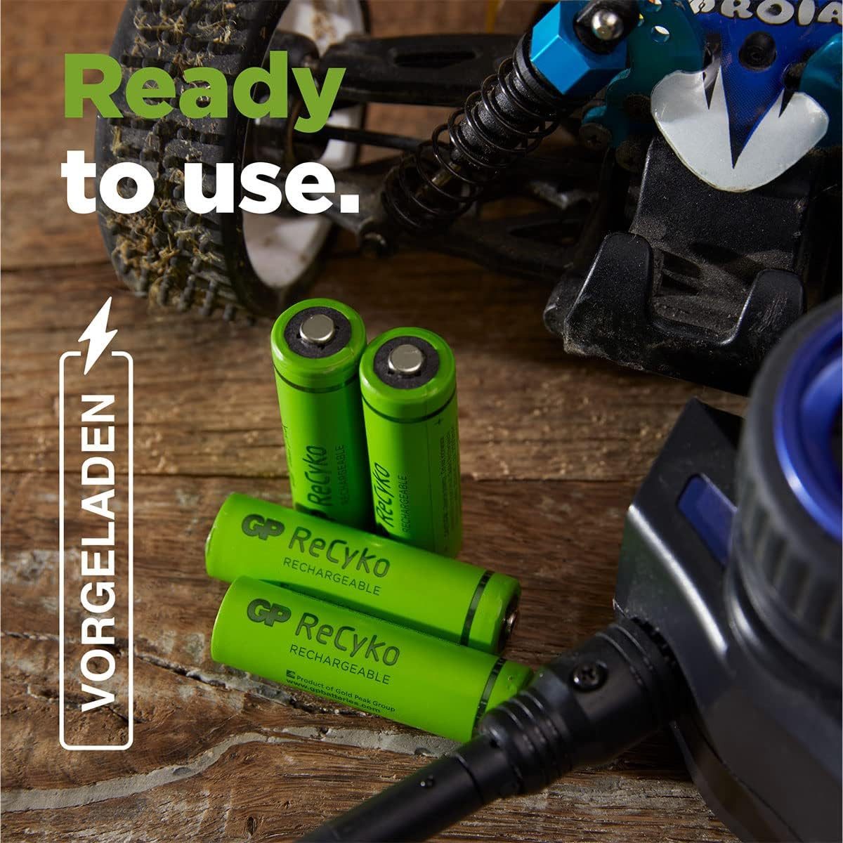 GP Batteries 4x GP ReCyko AA-Akku NiMH 2600mAh Akku-Set Mignon 2600 mAh (1,2 V), Mignon LR06 LR6 1,2V AA Akku Accu Batterie 4er Pack Wiederaufladbar