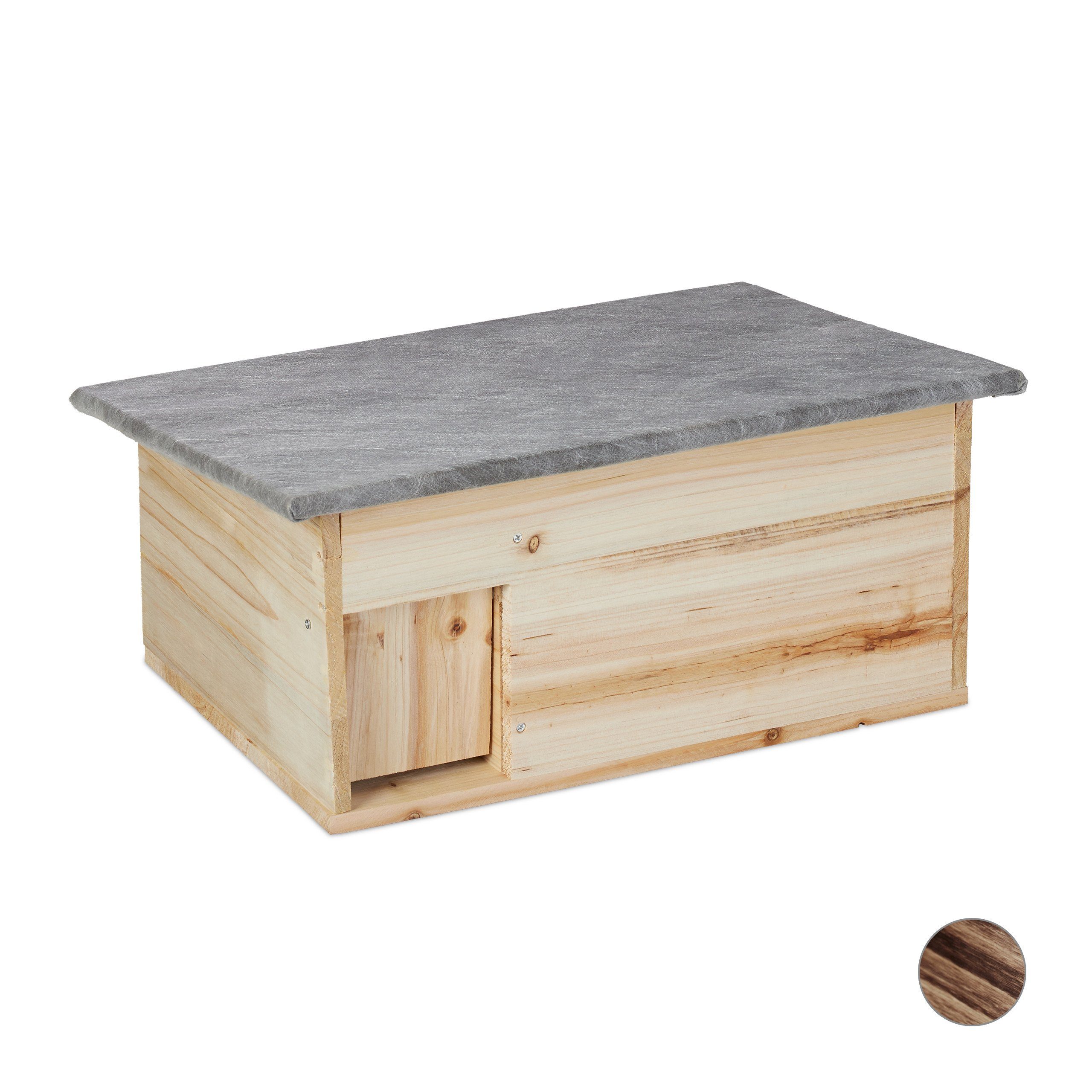 relaxdays Igelhaus Bausatz, natur