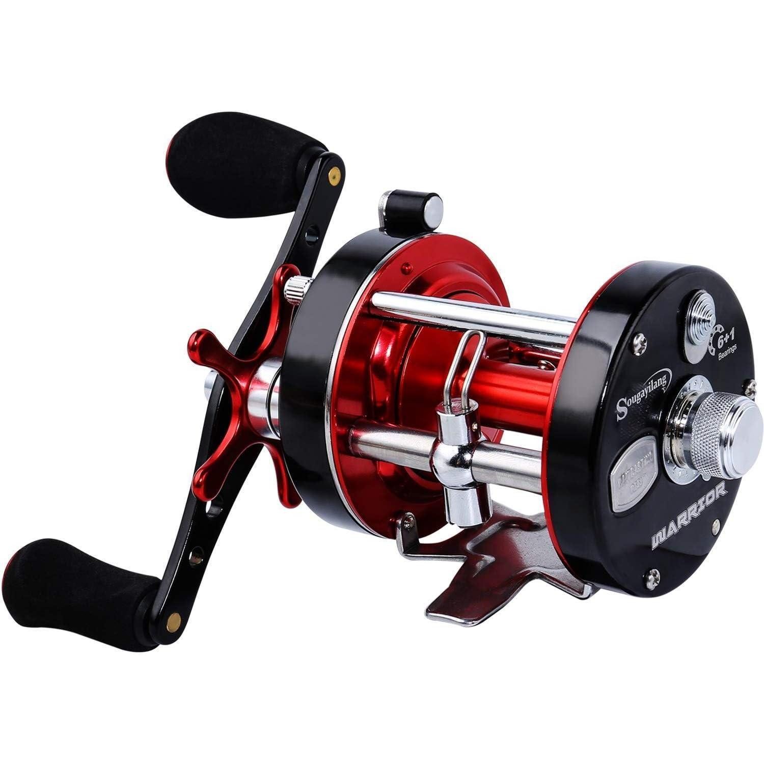 Baitcastrolle Angelrolle Warrior Baitcast konventionell verstärkter Metallkörper