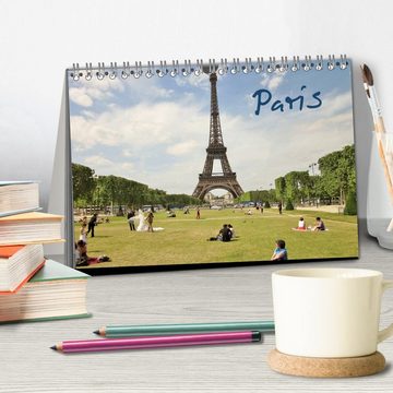 CALVENDO Wandkalender Paris (Tischkalender 2024 DIN A5 quer), CALVENDO Monatskalender