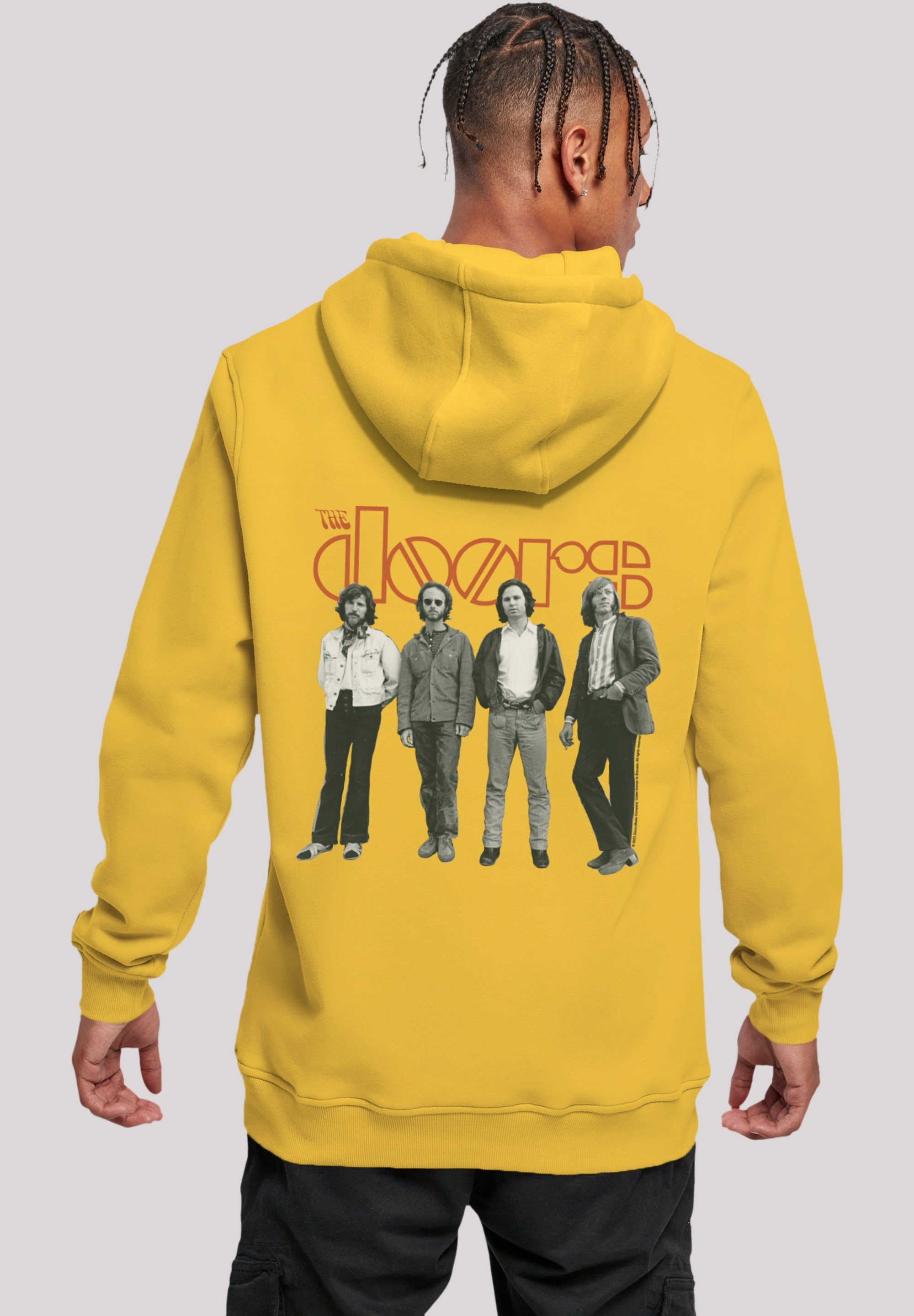 F4NT4STIC Hoodie The Doors Band Premium taxi Logo yellow Qualität, Music Band Standing Band
