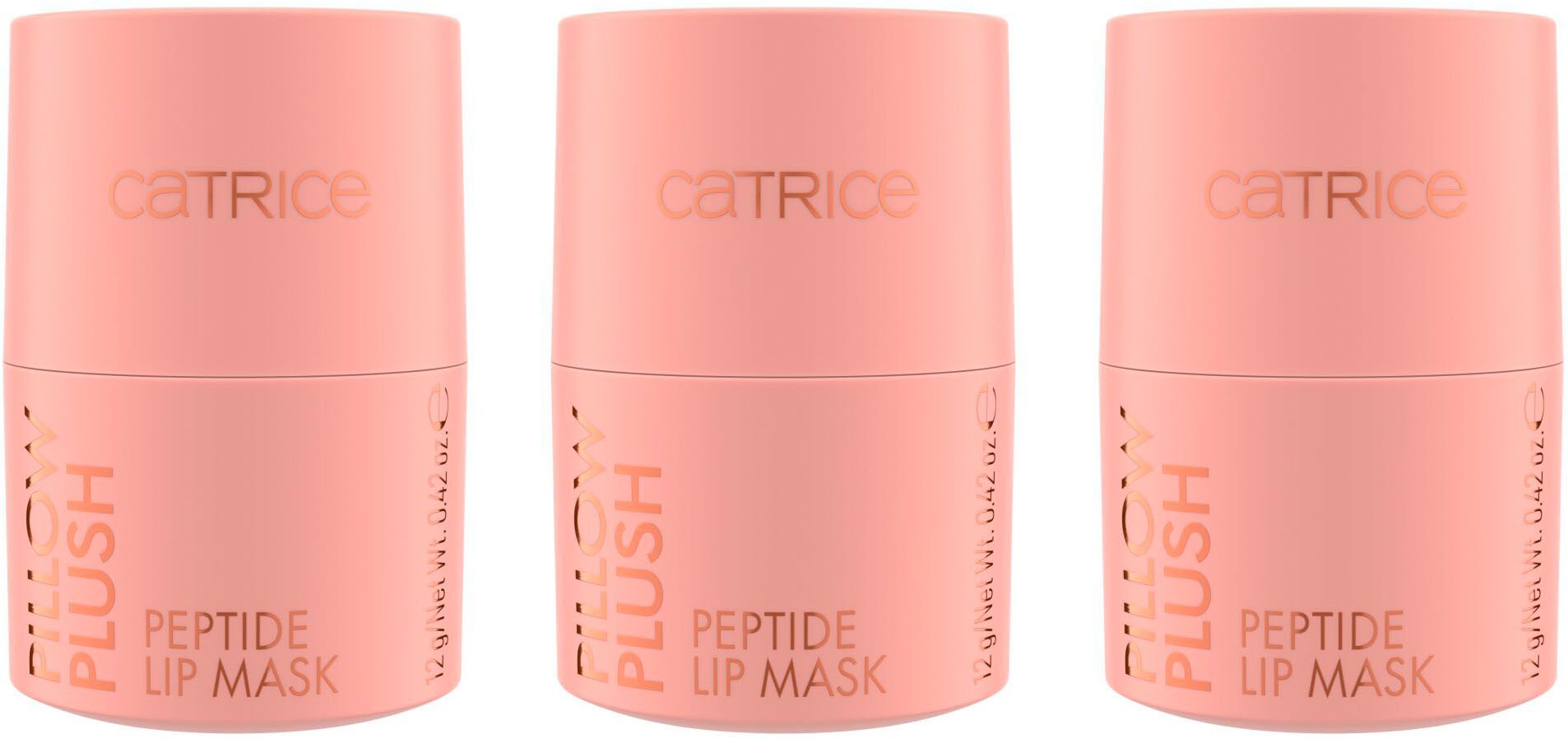 Catrice Lippenmaske Pillow Plush Peptide Lip Mask, 3-tlg., Zarter Kirschduft und stilvolles Packaging für ein luxuriöses Erlebnis