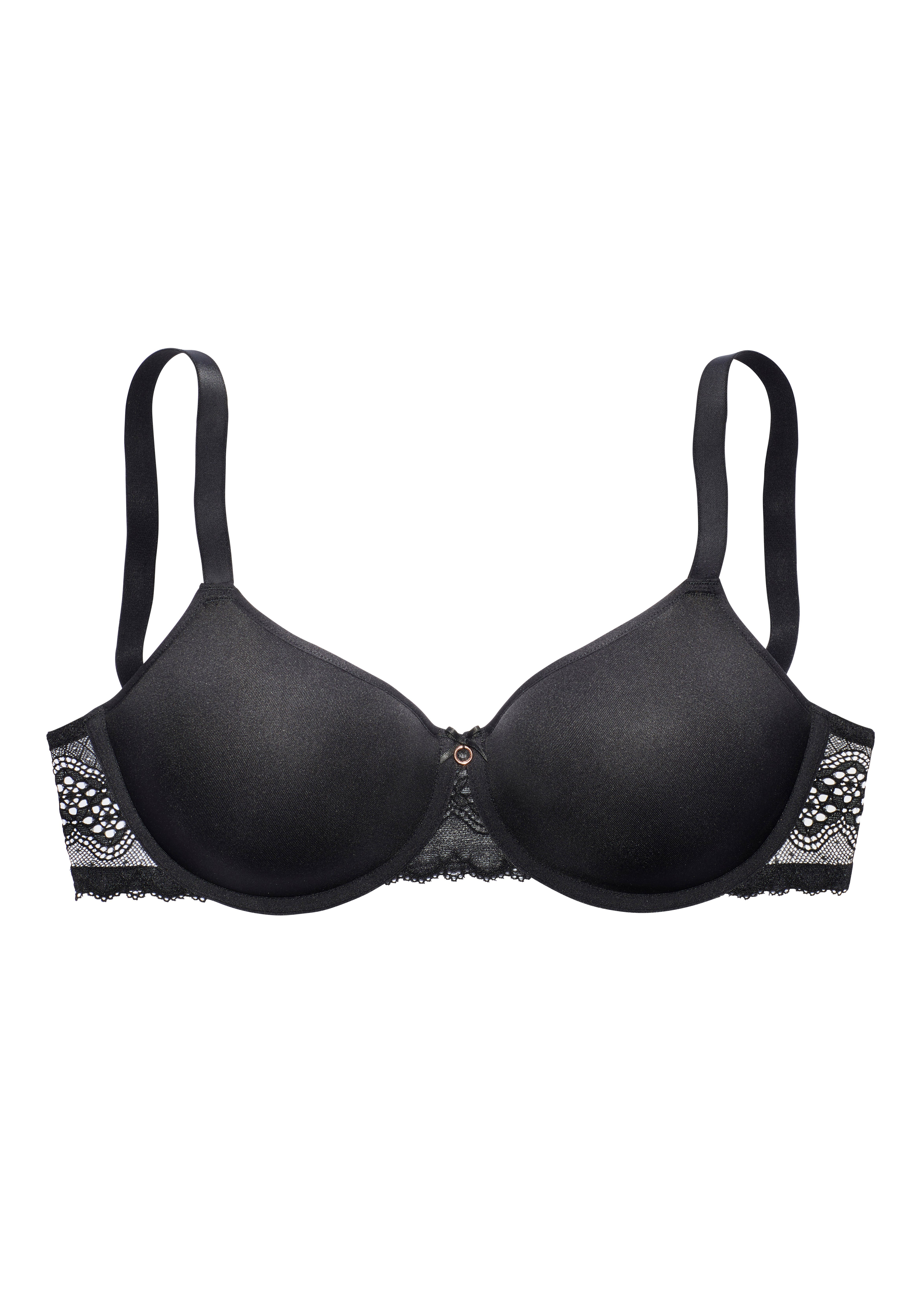 Nuance Dessous Spitzeneinsätzen, Minimizer-BH mit Basic schwarz feinen