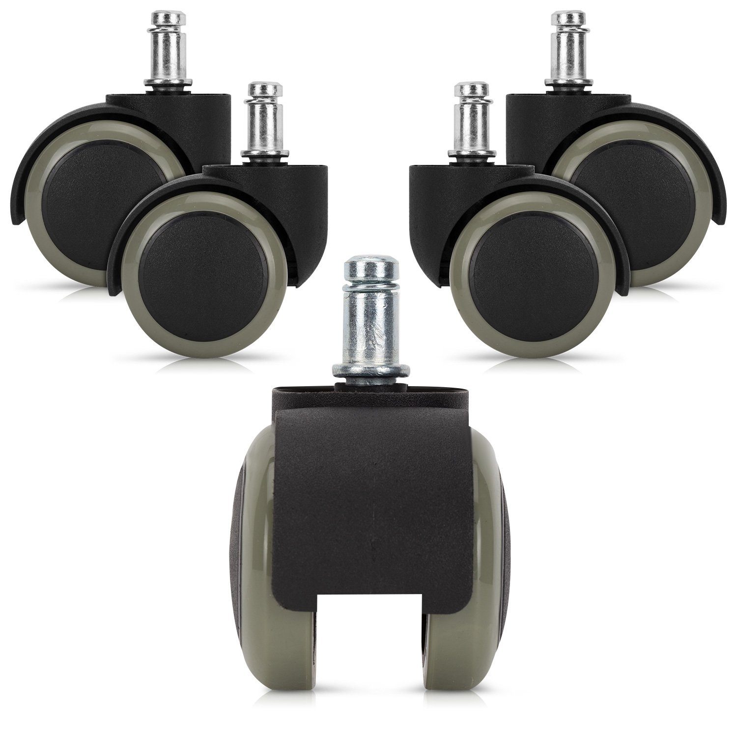kwmobile Stuhlrolle 5x Hartbodenroller 10/50mm - günstig online kaufen