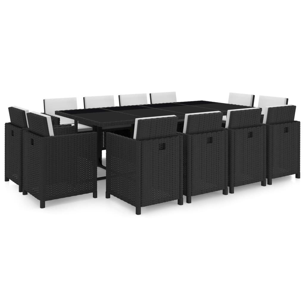 vidaXL GartenEssgruppe »13tlg. GartenEssgruppe mit Auflagen Poly