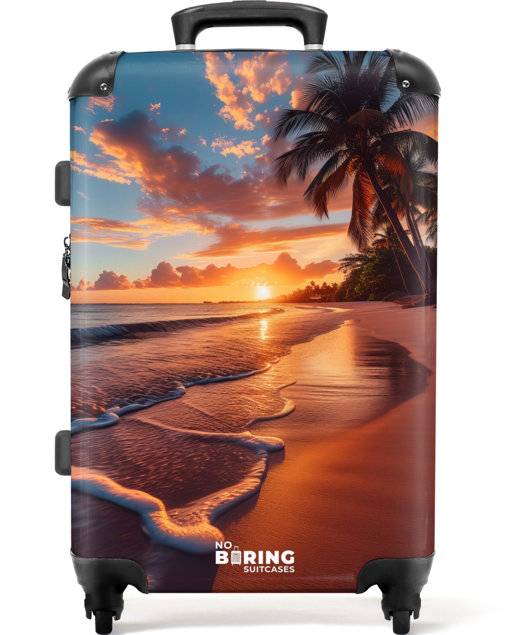 NoBoringSuitcases.com© Hartschalen-Trolley Strand bei Sonnenuntergang 67 günstig online kaufen