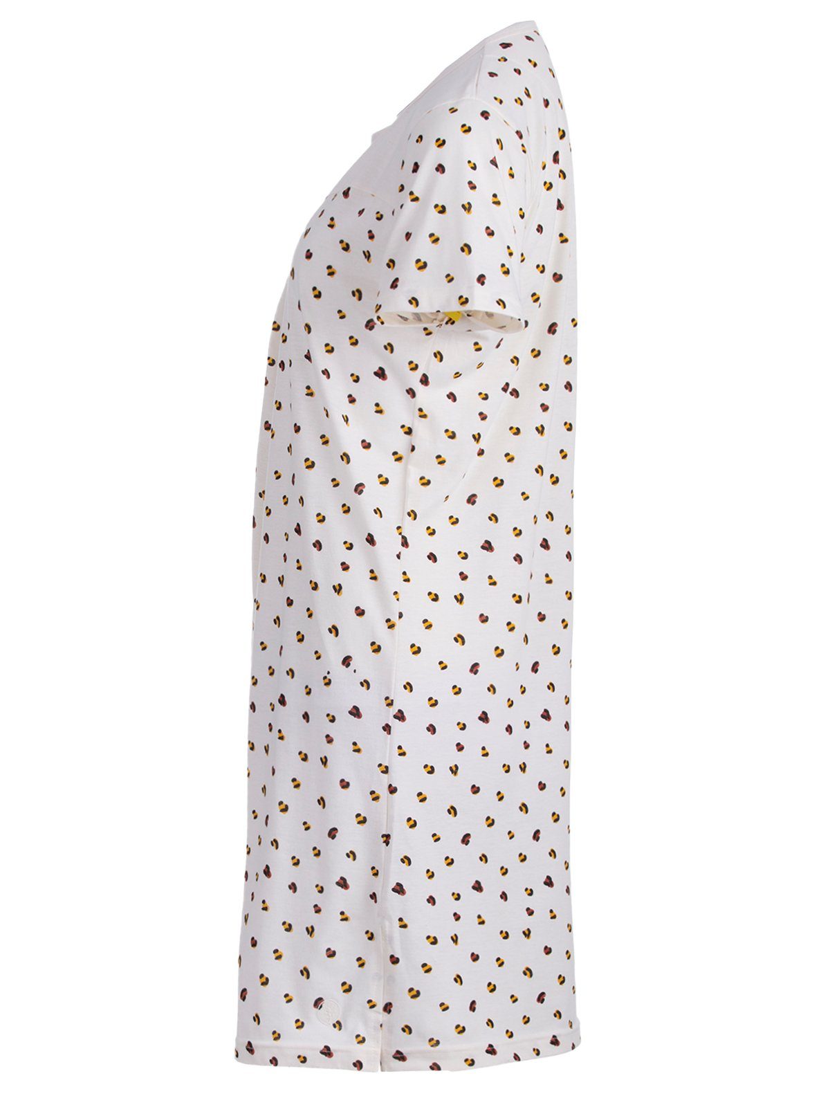 Herzleo - Nachthemd Kellerfalte zeitlos Nachthemd off-white Kurzarm
