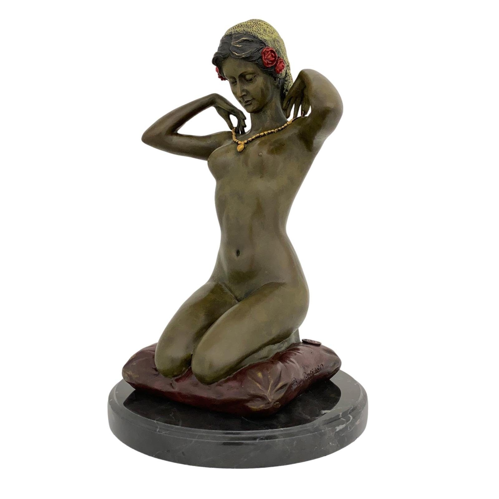 Aubaho Skulptur Bronzeskulptur Kunst Erotik nach Paul Ponsard Figur Antik-Stil 29cm Re